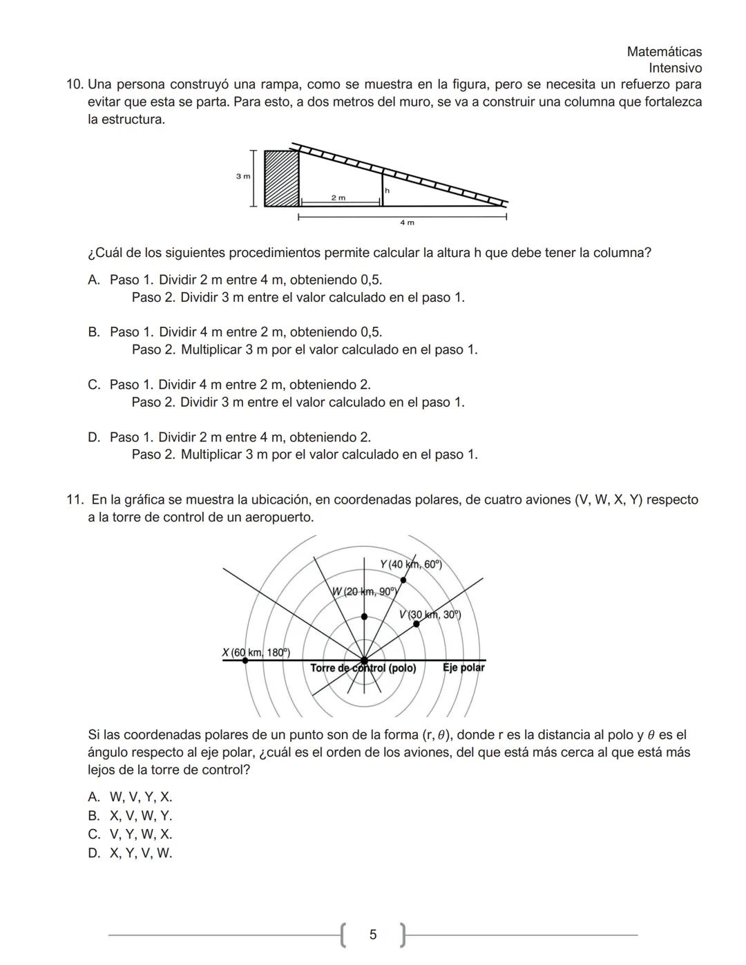 Matemáticas
Intensivo
MATEMÁTICAS
1. La tabla muestra la cantidad de personas contagiadas de un virus en un pequeño hospital, según su
rango