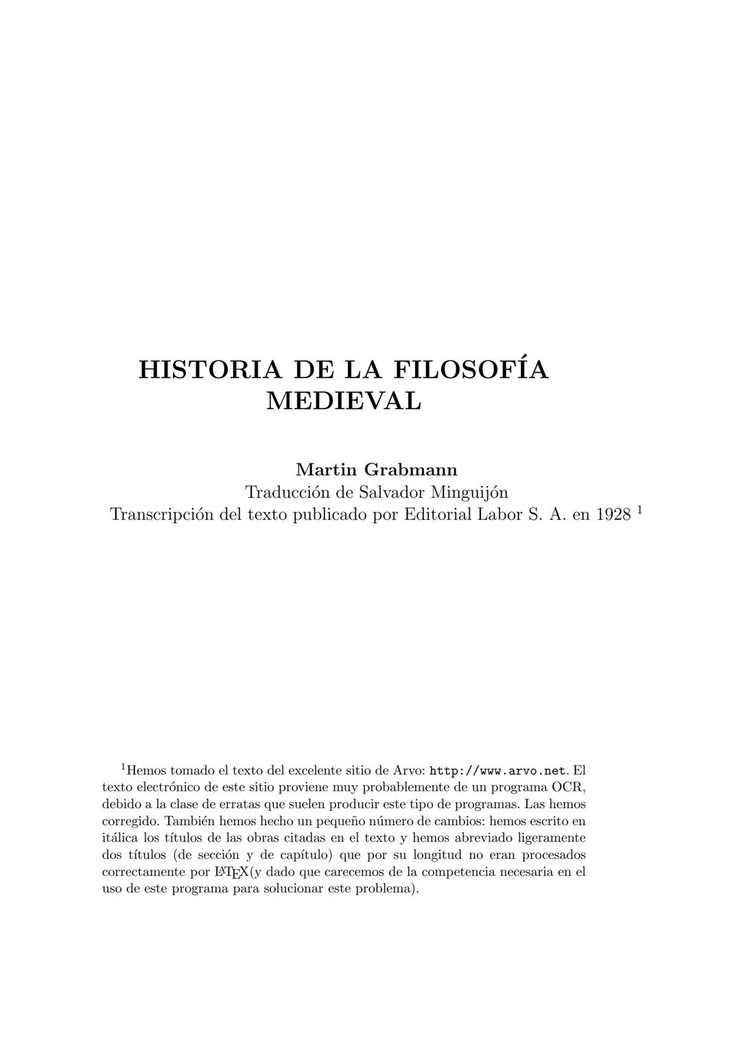 Historia de la filosofía medieval