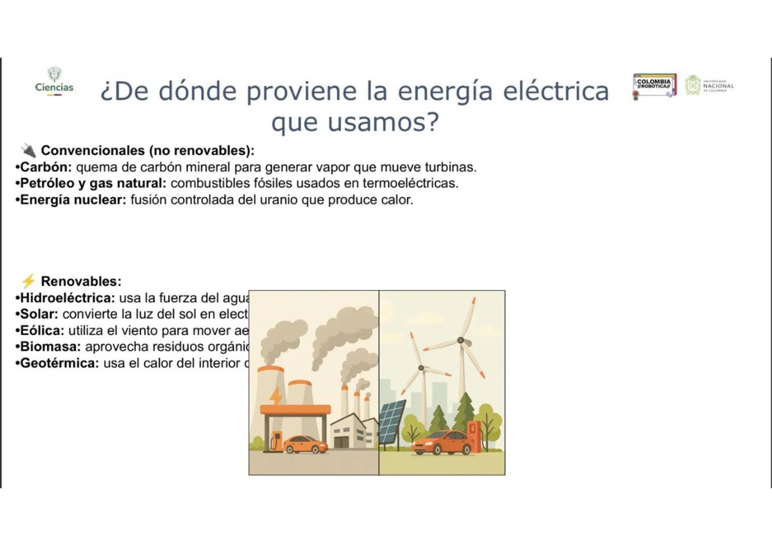Ciencias
COLOMBIA
ROBOTICA/
NACIONAL
DE COLOMBIA
¿Qué es energía?
La energía es la capacidad de un cuerpo o sistema para realizar un trabajo