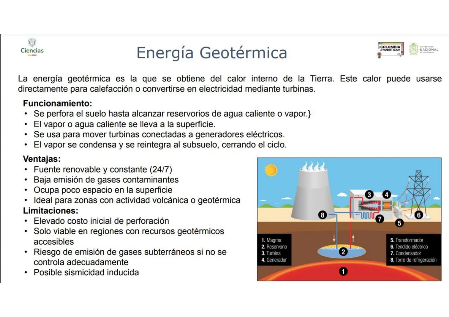 Ciencias
COLOMBIA
ROBOTICA/
NACIONAL
DE COLOMBIA
¿Qué es energía?
La energía es la capacidad de un cuerpo o sistema para realizar un trabajo