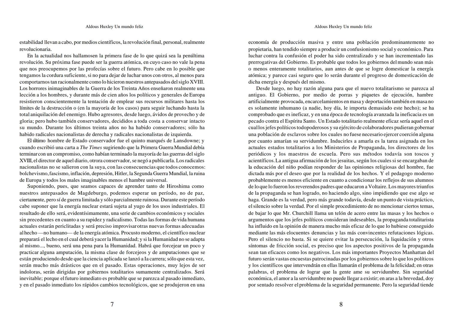 Aldous Huxley Un mundo feliz. Aldous Huxley Un mundo feliz
PRÓLOGO
El remordimiento crónico, y en ello están acordes todos los moralistas,