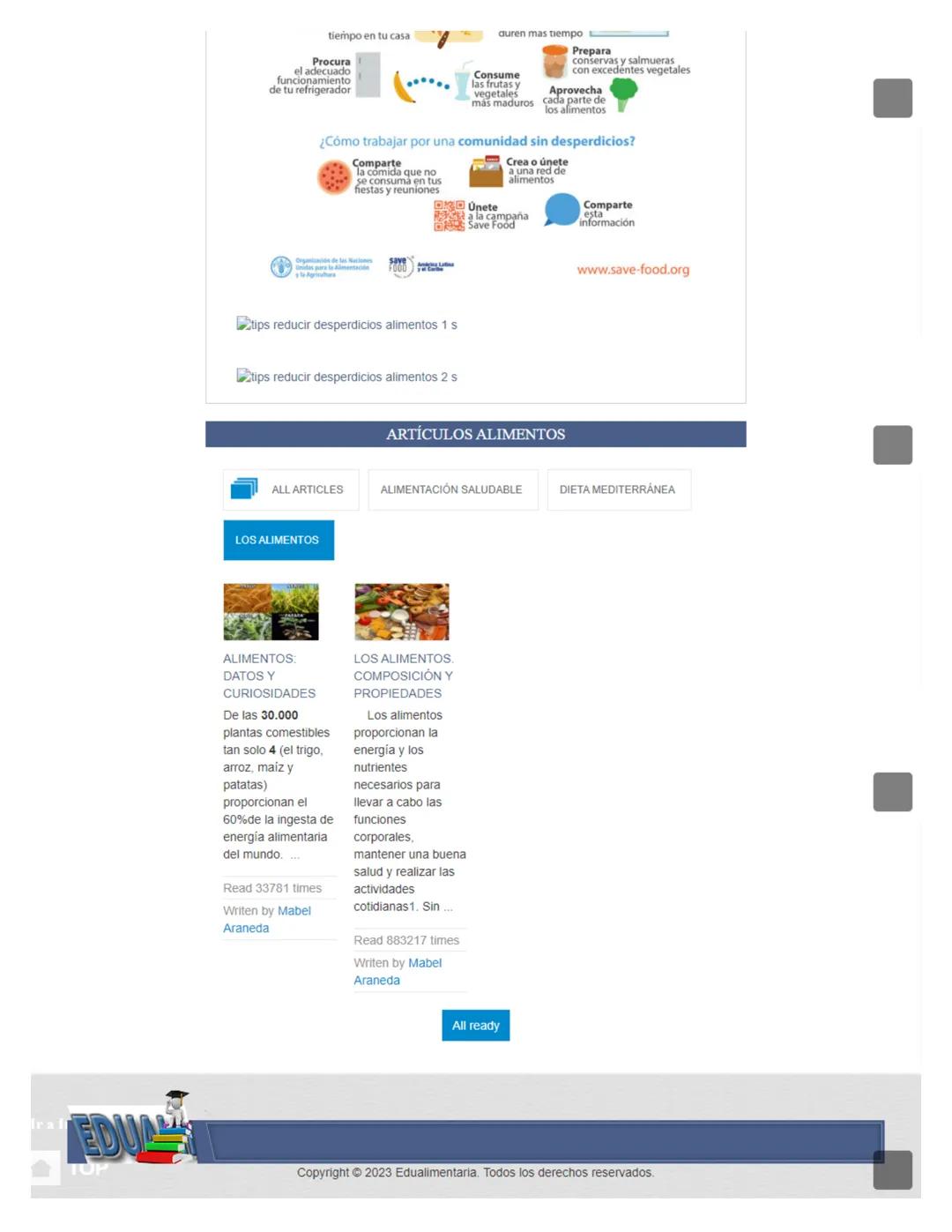 # Los alimentos
**LOS ALIMENTOS. COMPOSICIÓN Y PROPIEDADES**
Escrito por Mabel Araneda
Ultima actualización en 21 Marzo 2023
Grupos de
Al