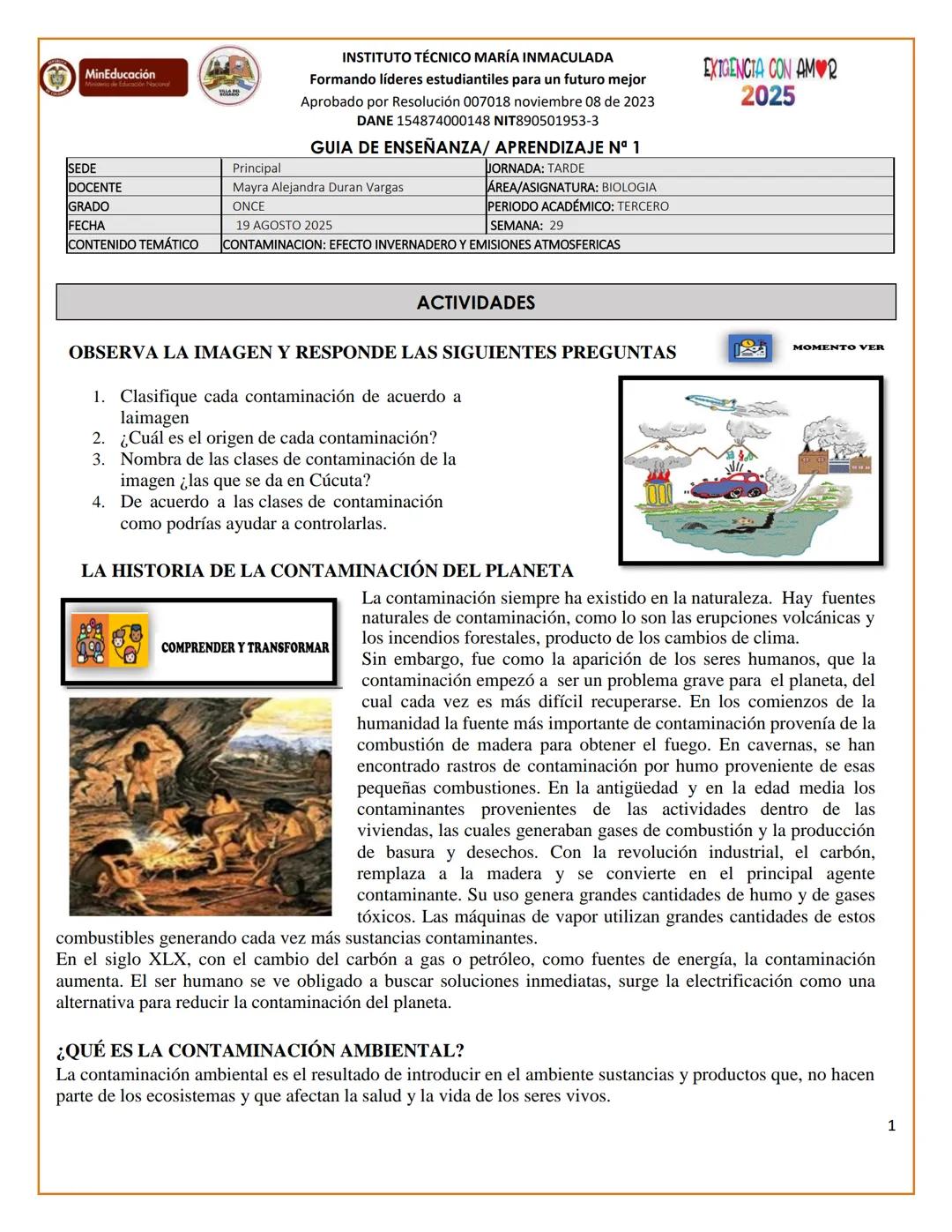 # MinEducación
# INSTITUTO TÉCNICO MARÍA INMACULADA
Formando líderes estudiantiles para un futuro mejor
Aprobado por Resolución 007018 novi