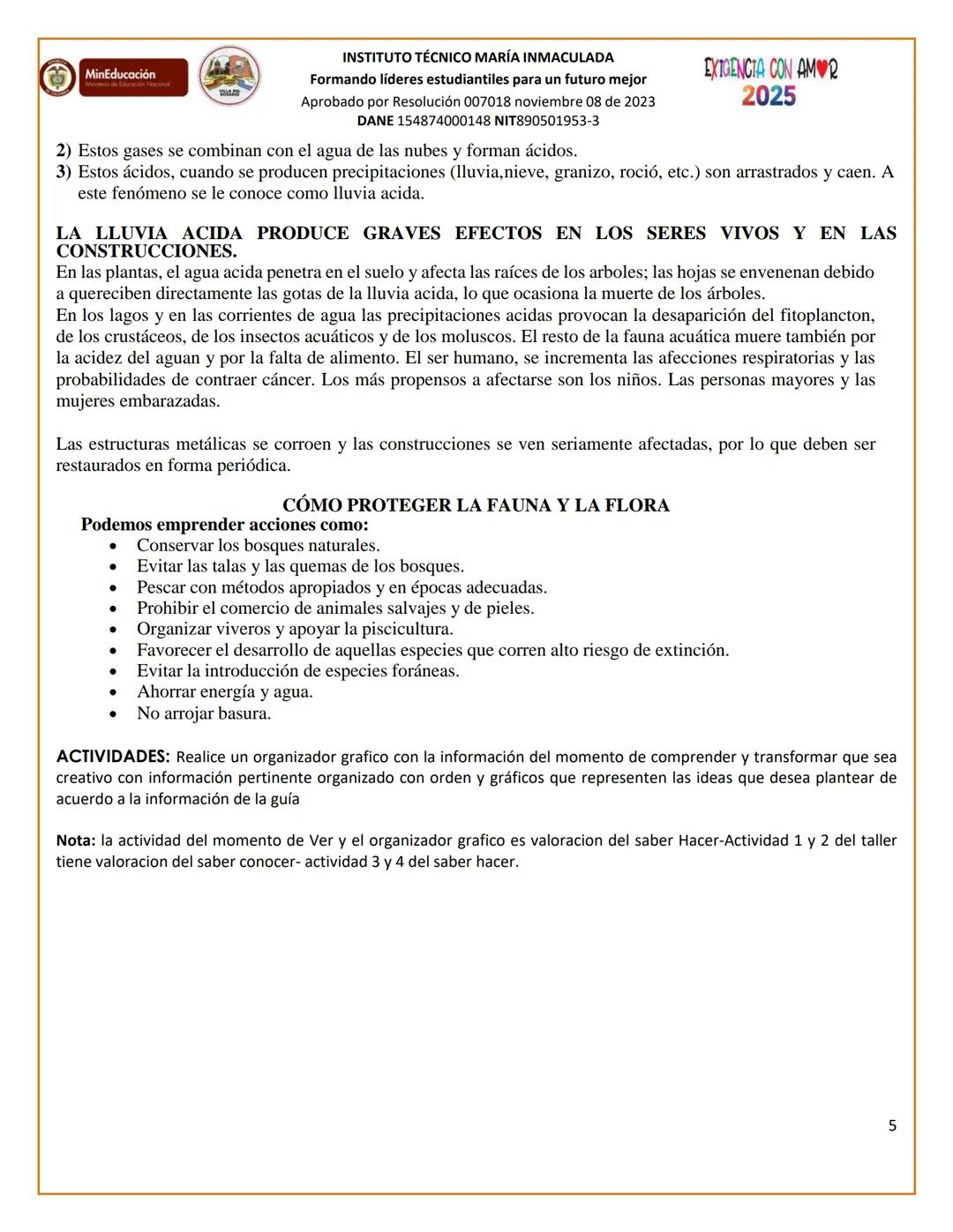 # MinEducación
# INSTITUTO TÉCNICO MARÍA INMACULADA
Formando líderes estudiantiles para un futuro mejor
Aprobado por Resolución 007018 novi