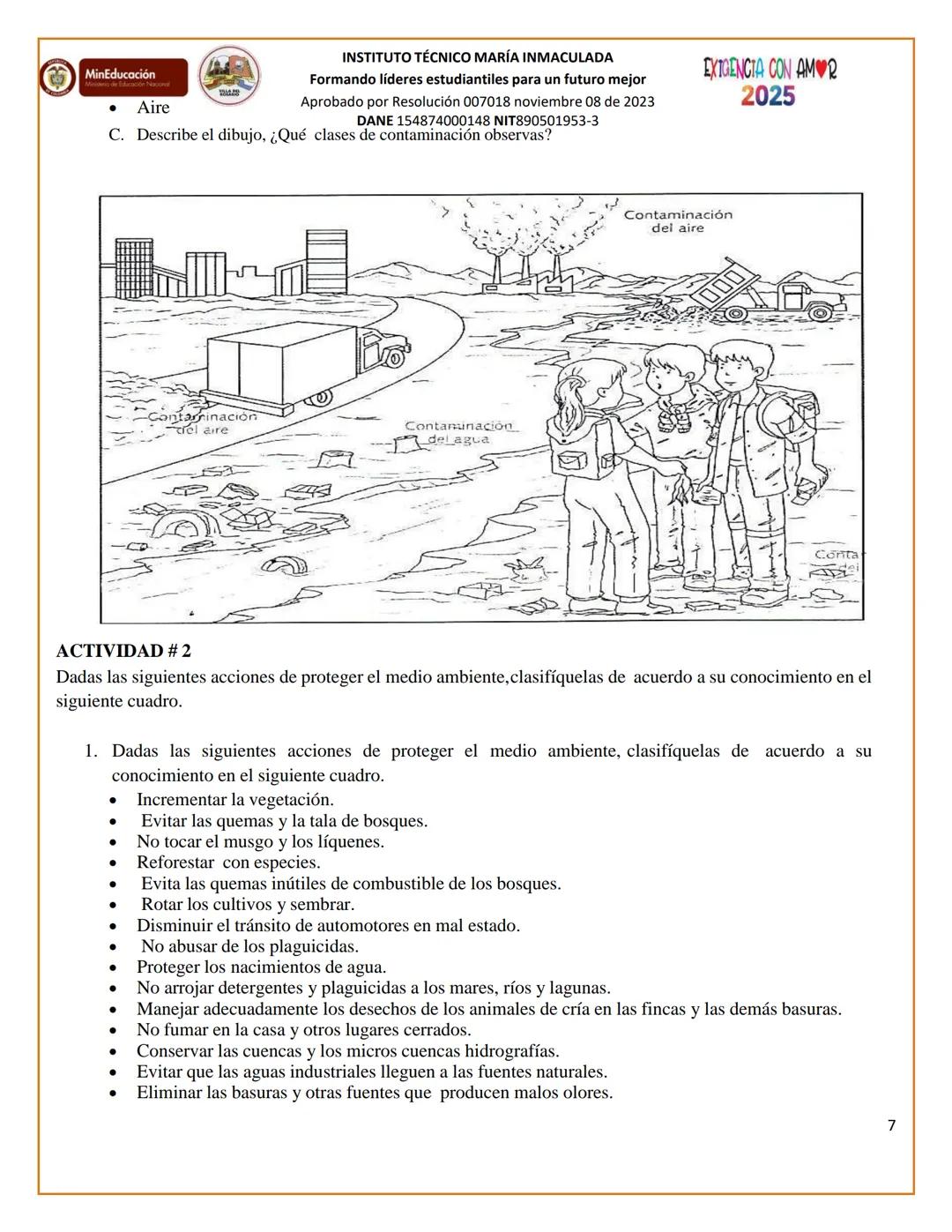 # MinEducación
# INSTITUTO TÉCNICO MARÍA INMACULADA
Formando líderes estudiantiles para un futuro mejor
Aprobado por Resolución 007018 novi