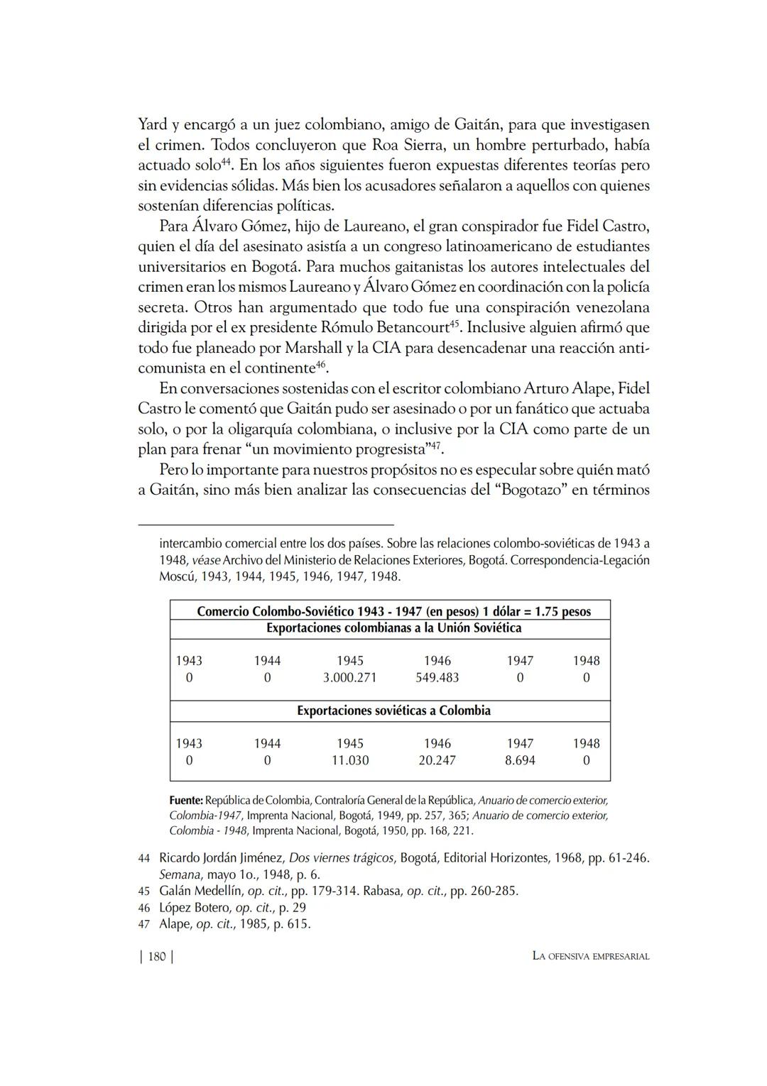 Capítulo VIII
El "Bogotazo"
El 9 de abril de 1948, a la una y cinco de la tarde, Jorge Eliécer Gaitán fue
herido de muerte en frente del edi