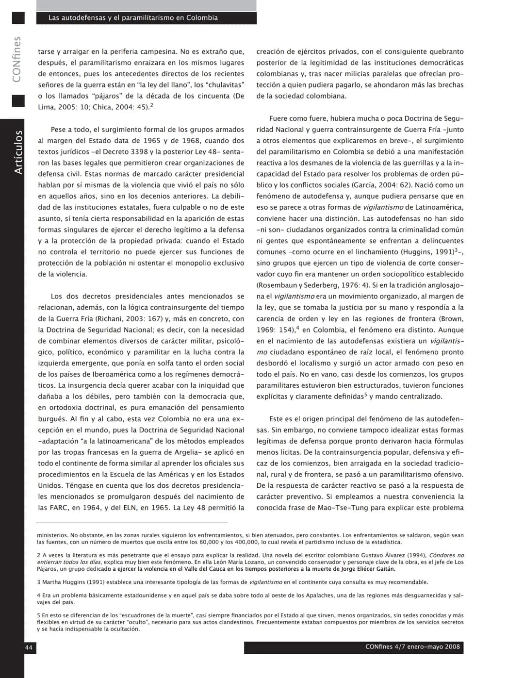 # Pedro Rivas Nieto y Pablo Rey García
# Las autodefensas y el paramilitarismo en Colombia (1964-2006)
Pedro Rivas Nieto y Pablo Rey Garcí