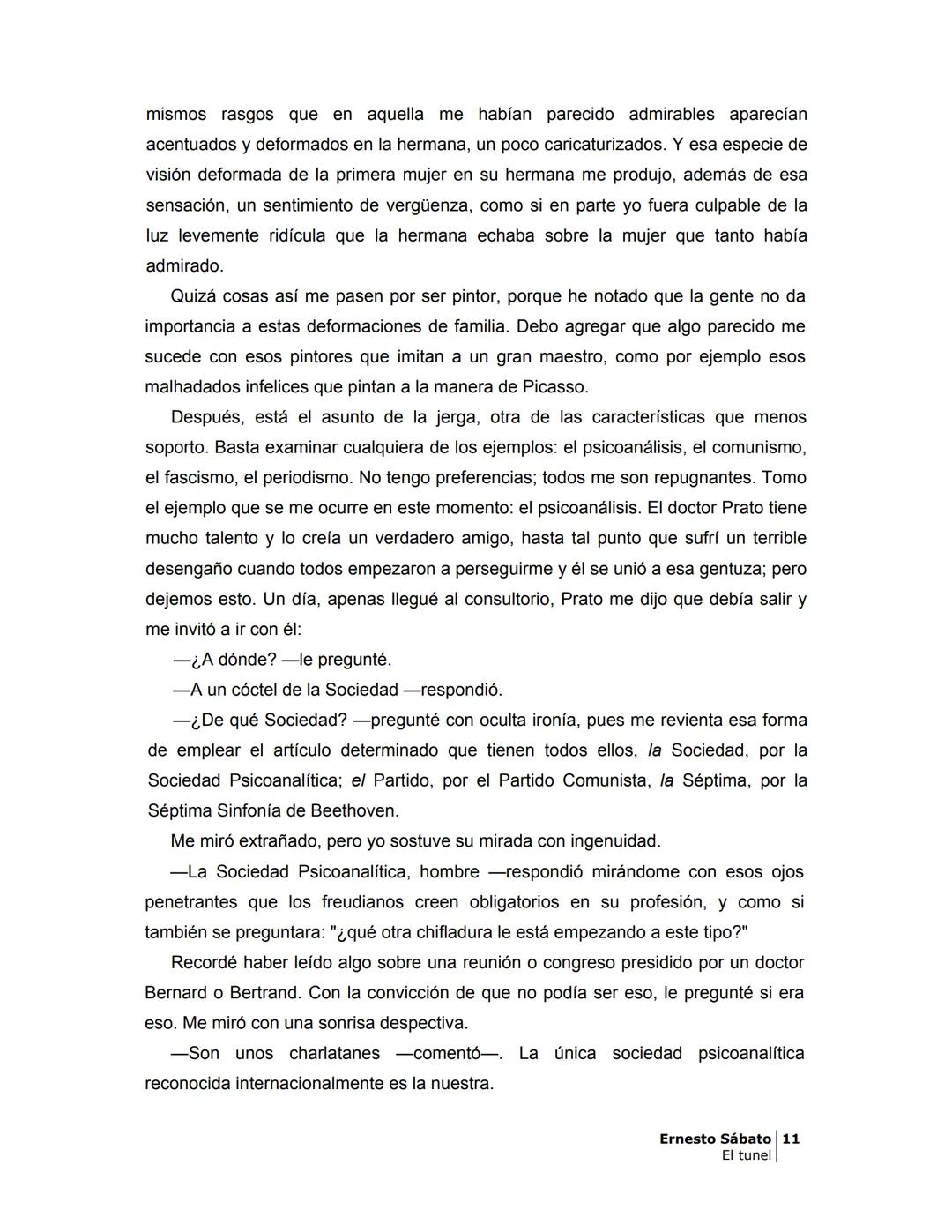 ## EL TÚNEL
ERNESTO SÁBAT0 ÍNDICE
I.
5
II
6
III
8
IV.
9
V
13
VI.
16
VII
19
VIII.
22
IX.
23
X.
28
XI.
30
XII.
31
XIII.
34
XIV
38
XV
39
XVI