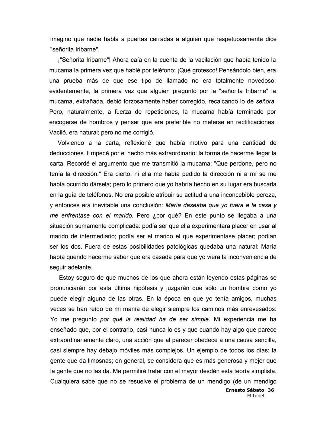 ## EL TÚNEL
ERNESTO SÁBAT0 ÍNDICE
I.
5
II
6
III
8
IV.
9
V
13
VI.
16
VII
19
VIII.
22
IX.
23
X.
28
XI.
30
XII.
31
XIII.
34
XIV
38
XV
39
XVI