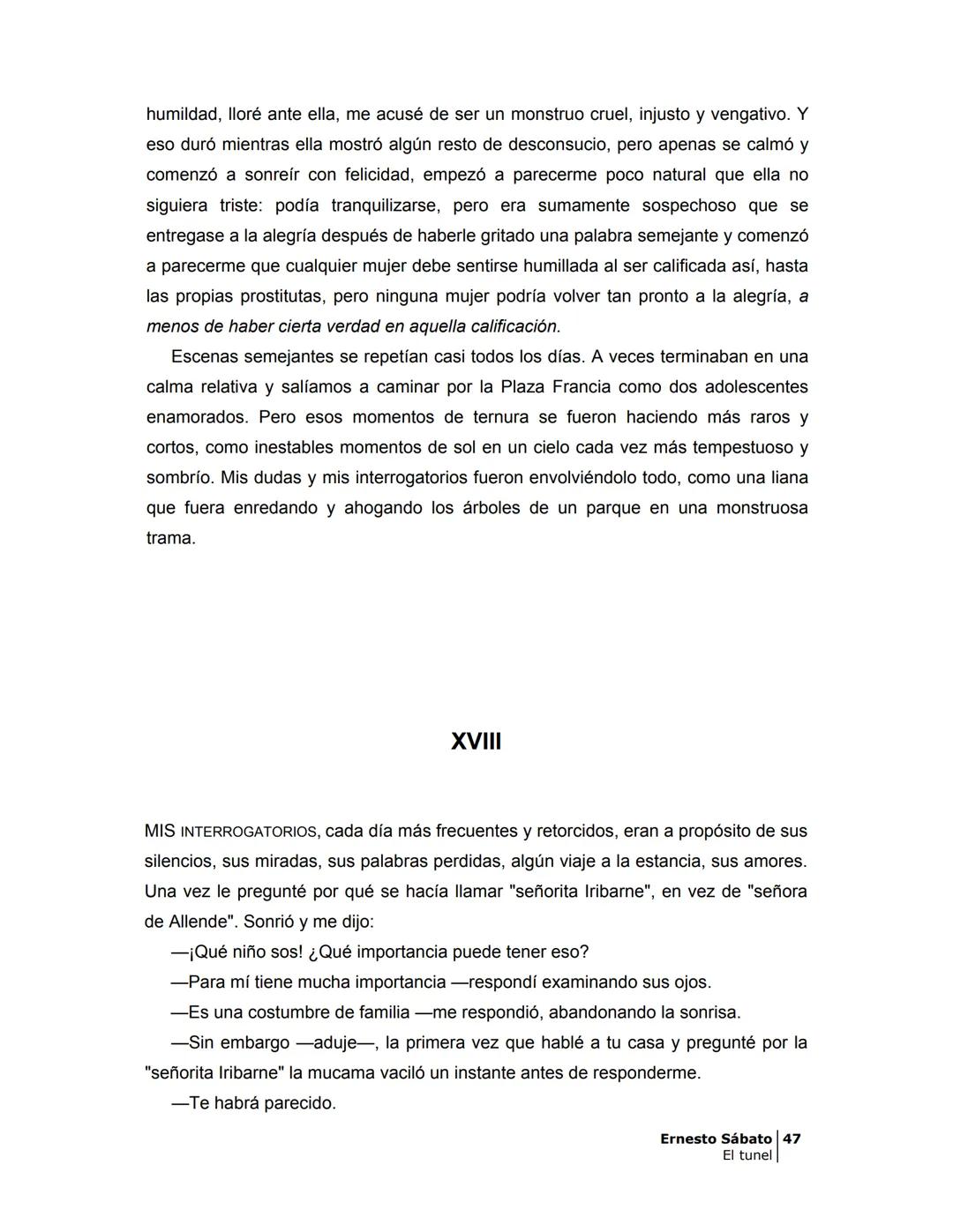 ## EL TÚNEL
ERNESTO SÁBAT0 ÍNDICE
I.
5
II
6
III
8
IV.
9
V
13
VI.
16
VII
19
VIII.
22
IX.
23
X.
28
XI.
30
XII.
31
XIII.
34
XIV
38
XV
39
XVI