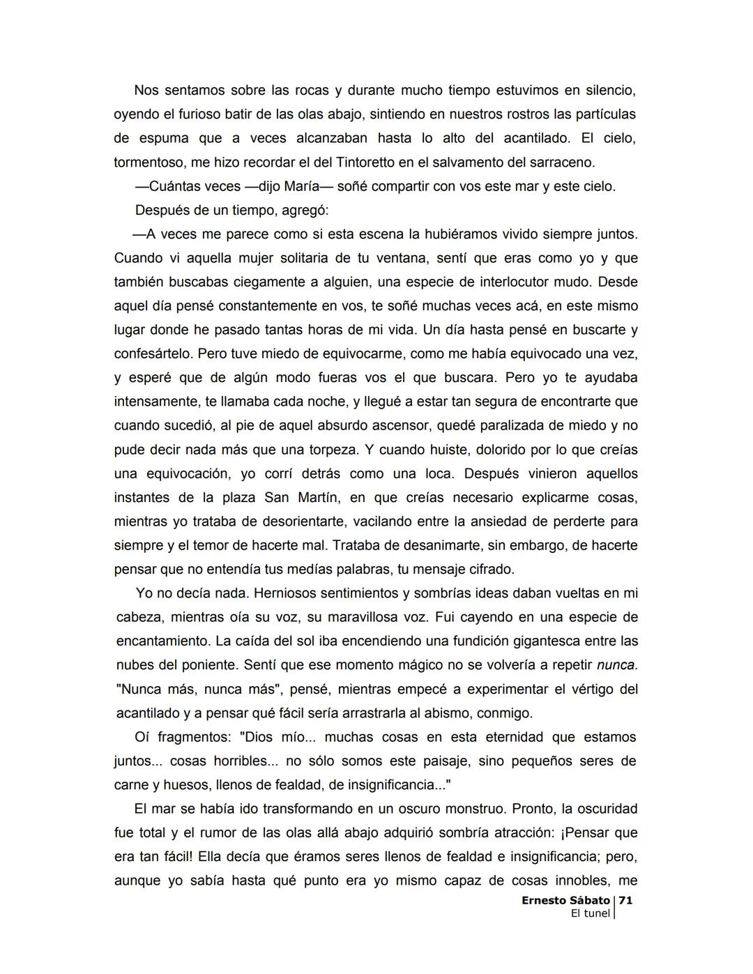 ## EL TÚNEL
ERNESTO SÁBAT0 ÍNDICE
I.
5
II
6
III
8
IV.
9
V
13
VI.
16
VII
19
VIII.
22
IX.
23
X.
28
XI.
30
XII.
31
XIII.
34
XIV
38
XV
39
XVI