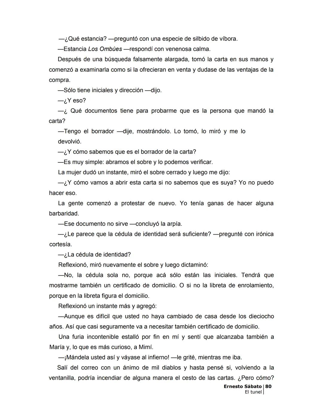 ## EL TÚNEL
ERNESTO SÁBAT0 ÍNDICE
I.
5
II
6
III
8
IV.
9
V
13
VI.
16
VII
19
VIII.
22
IX.
23
X.
28
XI.
30
XII.
31
XIII.
34
XIV
38
XV
39
XVI