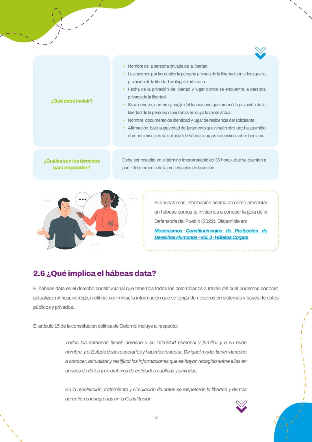 Mecanismos constitucionales de
PROTECCIÓN
DE DERECHOS
Guía práctica de acciones constitucionales:
Derecho de petición, acción de tutela, acc