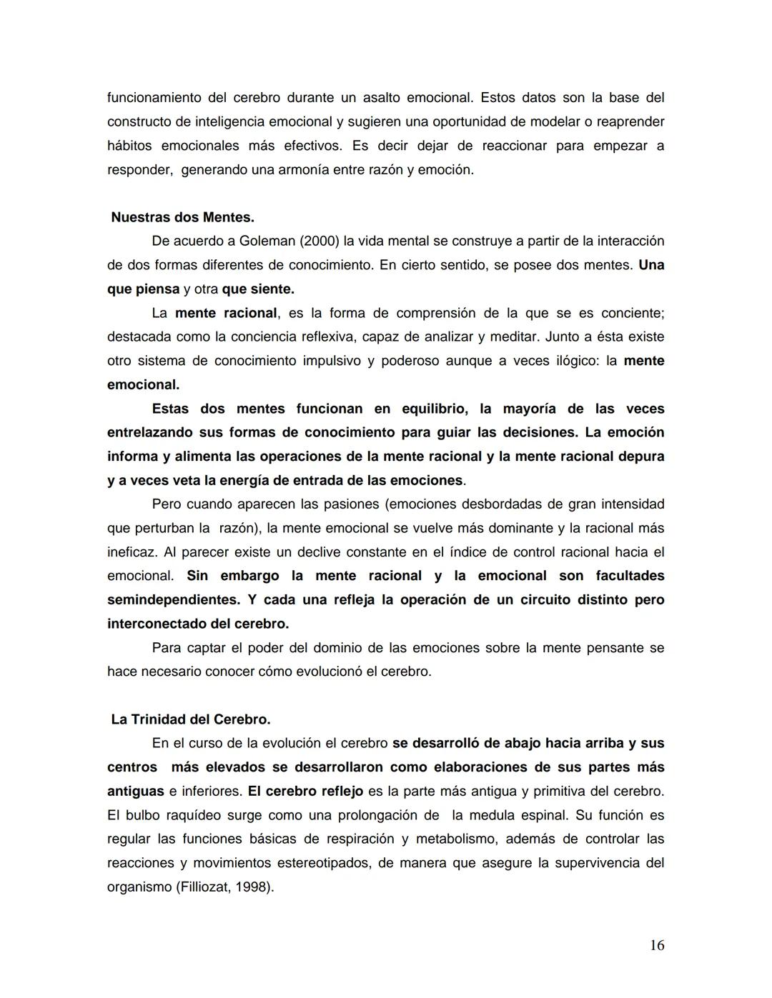 UNIVERSIDAD NACIONAL AUTONOMA DE MÉXICO
FACULTAD DE ESTUDIOS SUPERIORES
"ZARAGOZA"
DESARROLLO DE LA INTELIGENCIA EMOCIONAL
Y RELACIONES AFEC