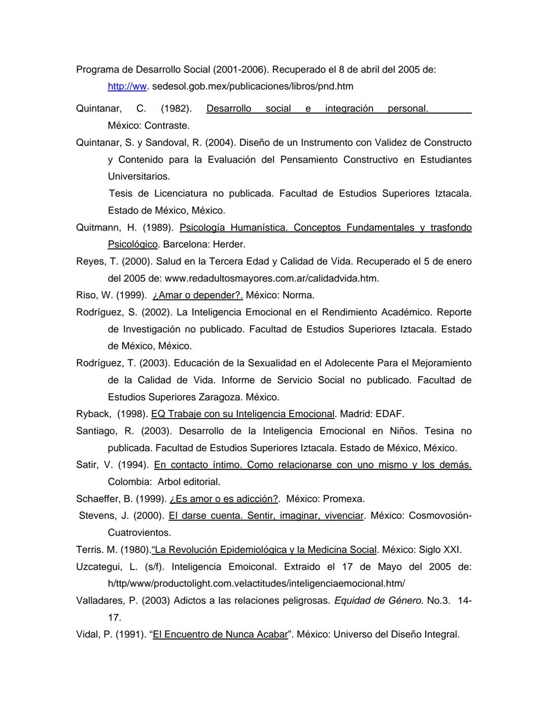 UNIVERSIDAD NACIONAL AUTONOMA DE MÉXICO
FACULTAD DE ESTUDIOS SUPERIORES
"ZARAGOZA"
DESARROLLO DE LA INTELIGENCIA EMOCIONAL
Y RELACIONES AFEC