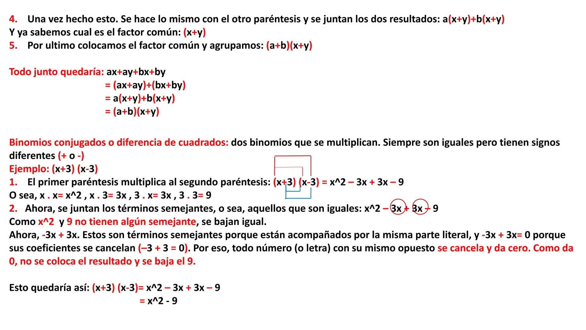 Factorización por factor común: La factorización es la descomposición de una expresión matemática en forma de
multiplicación.
Ejemplo: 4a +