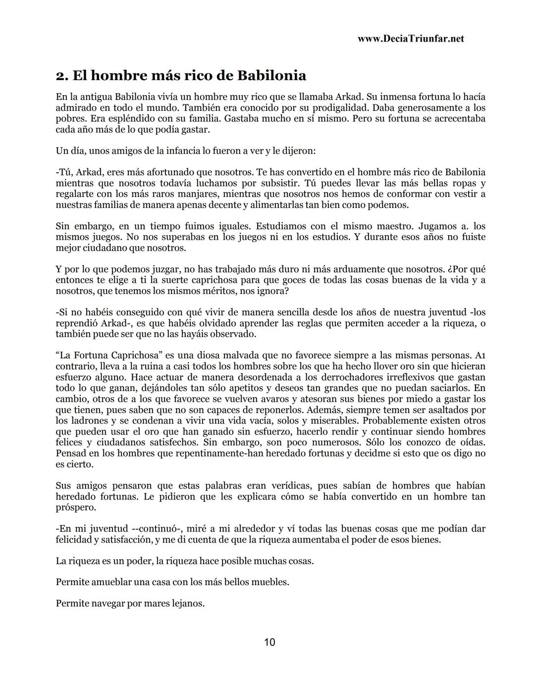 George S.
Clason
El hombre
Más rico de
Babilonia
www.DecidaTriunfar.net
G-libro
¡Regala
este
e-libro!
Enviało por
email a amigos,
filiares,