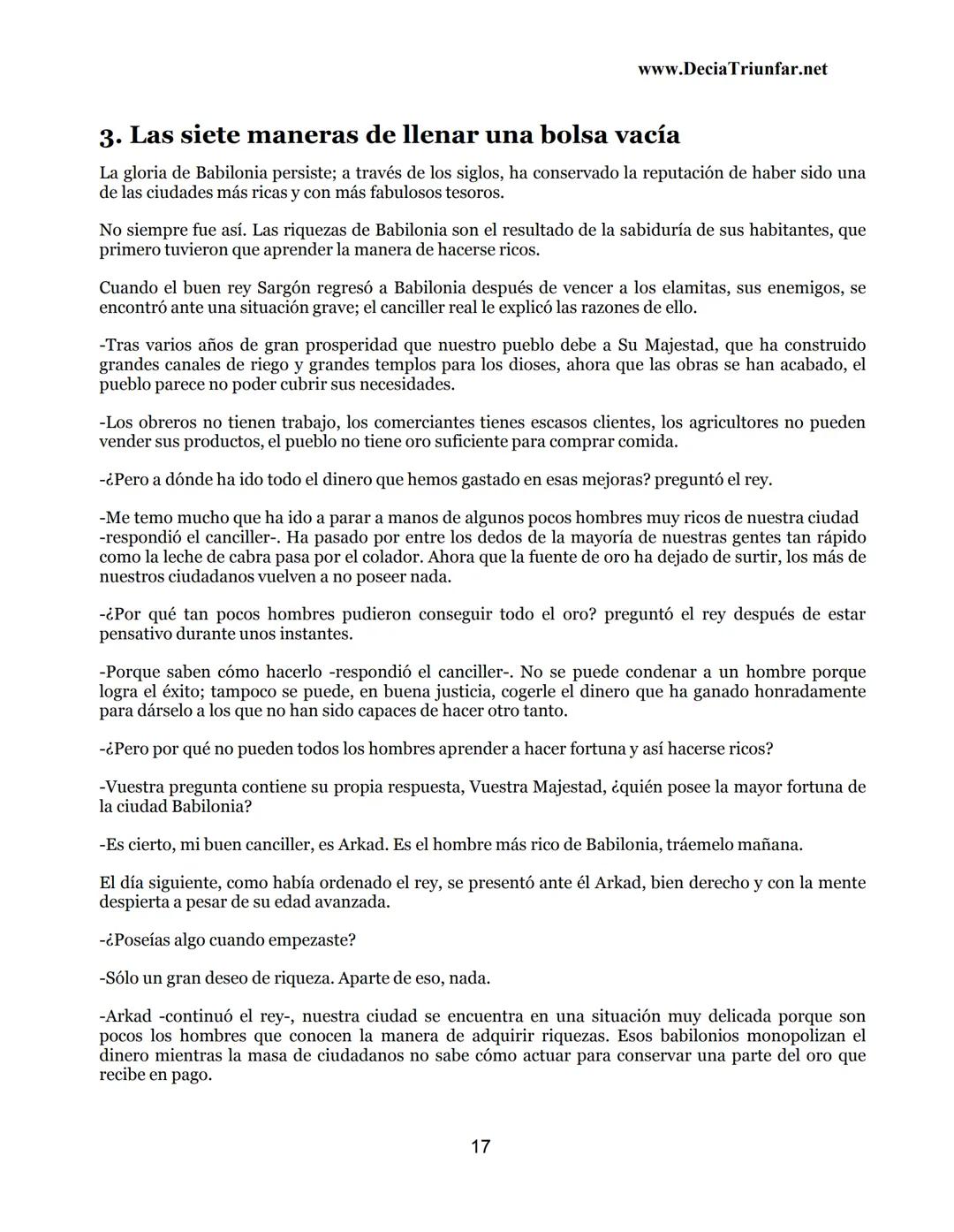 George S.
Clason
El hombre
Más rico de
Babilonia
www.DecidaTriunfar.net
G-libro
¡Regala
este
e-libro!
Enviało por
email a amigos,
filiares,