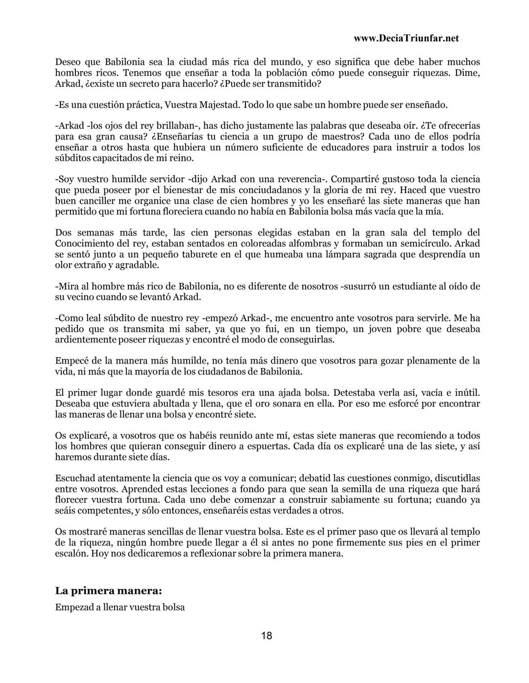 George S.
Clason
El hombre
Más rico de
Babilonia
www.DecidaTriunfar.net
G-libro
¡Regala
este
e-libro!
Enviało por
email a amigos,
filiares,
