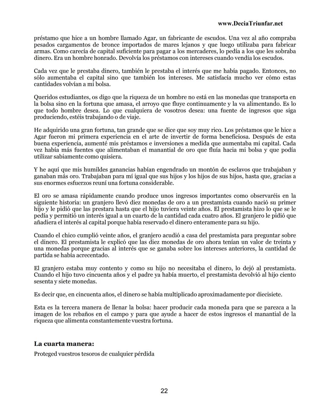 George S.
Clason
El hombre
Más rico de
Babilonia
www.DecidaTriunfar.net
G-libro
¡Regala
este
e-libro!
Enviało por
email a amigos,
filiares,