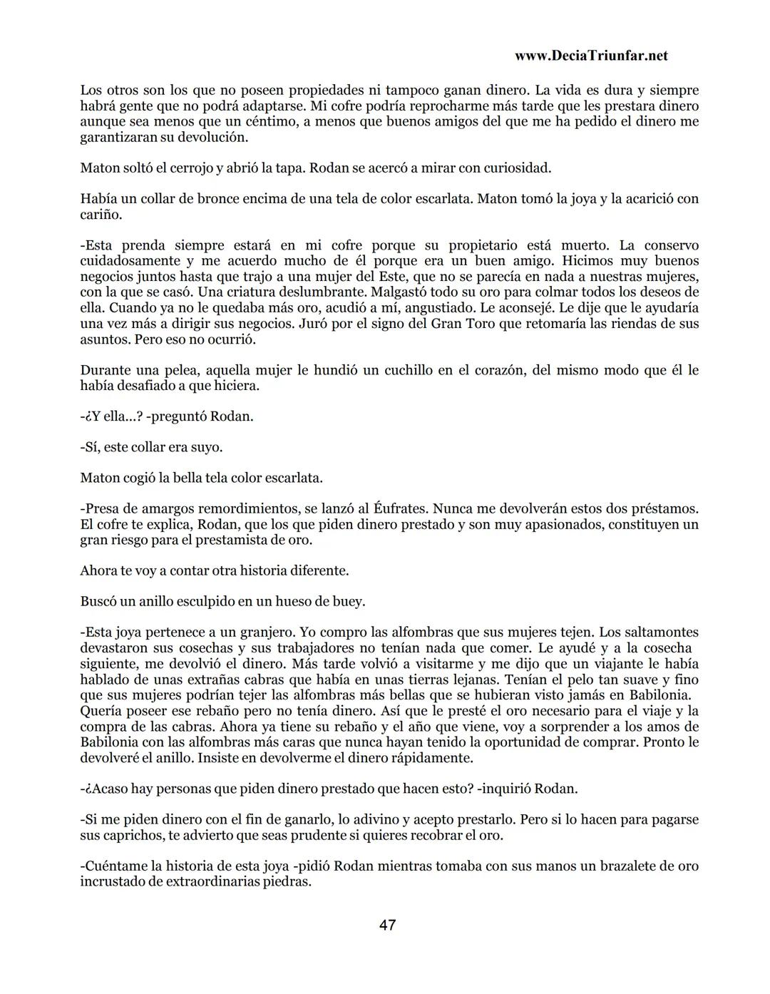 George S.
Clason
El hombre
Más rico de
Babilonia
www.DecidaTriunfar.net
G-libro
¡Regala
este
e-libro!
Enviało por
email a amigos,
filiares,