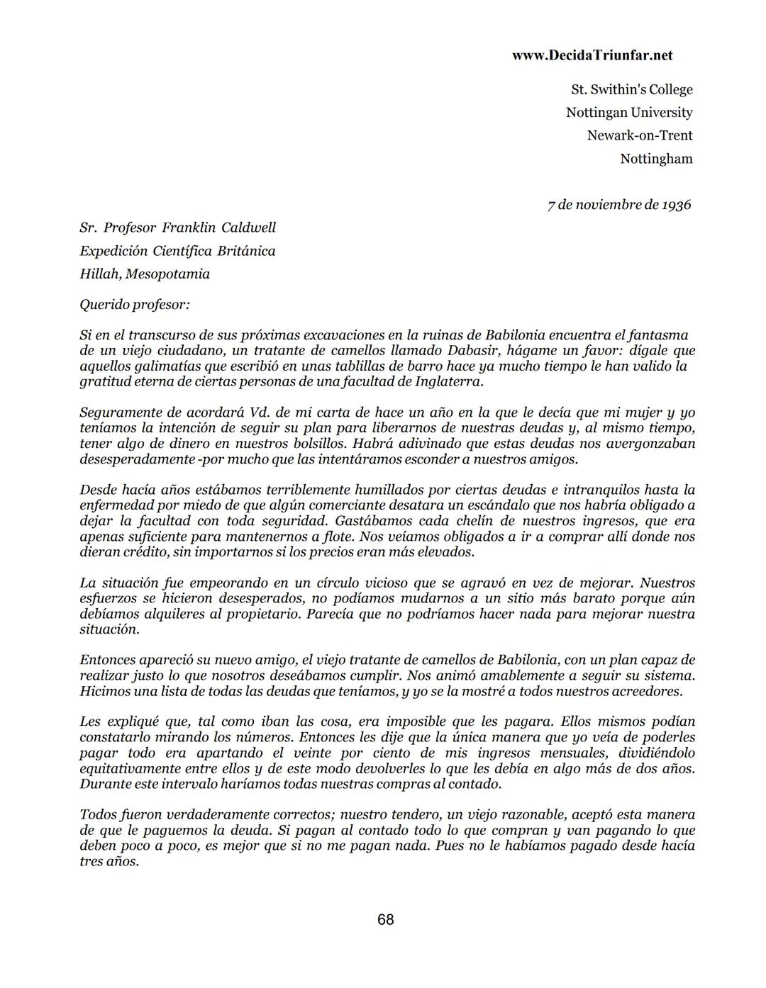 George S.
Clason
El hombre
Más rico de
Babilonia
www.DecidaTriunfar.net
G-libro
¡Regala
este
e-libro!
Enviało por
email a amigos,
filiares,