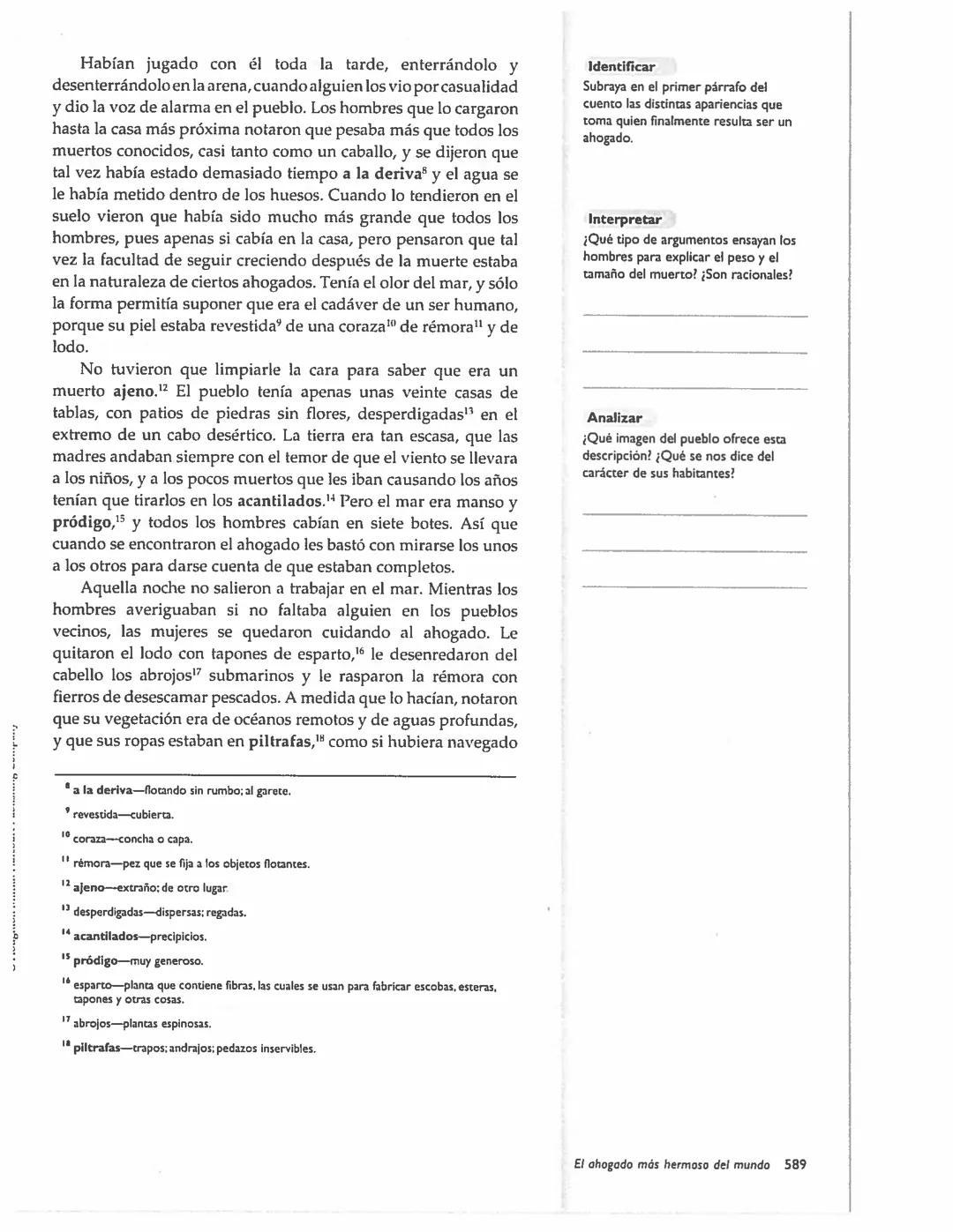 --- OCR Start ---
Gabriel García Márquez ►
El ahogado más
hermoso del mundo
GABRIEL GARCÍA MÁRQUEZ
En «El ahogado más hermoso del mundo» (19