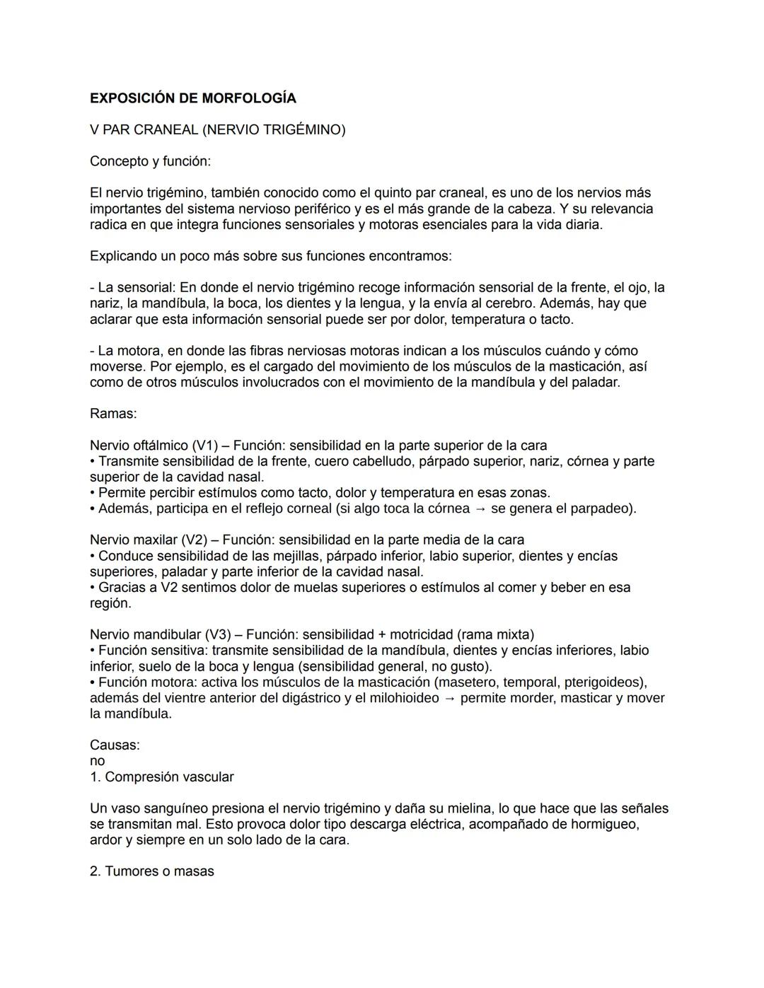 Exposición de morfología