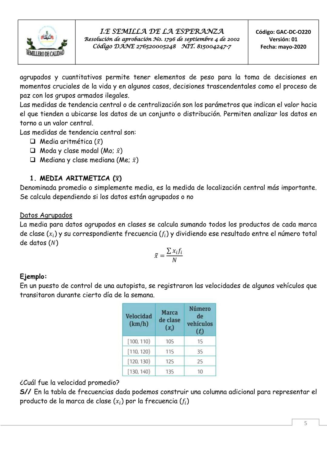 # SEMILLERO DE CALIDAD
I.E SEMILLA DE LA ESPERANZA
Resolución de aprobación No. 1796 de septiembre 4 de 2002
Código DANE 276520005248 NIT.