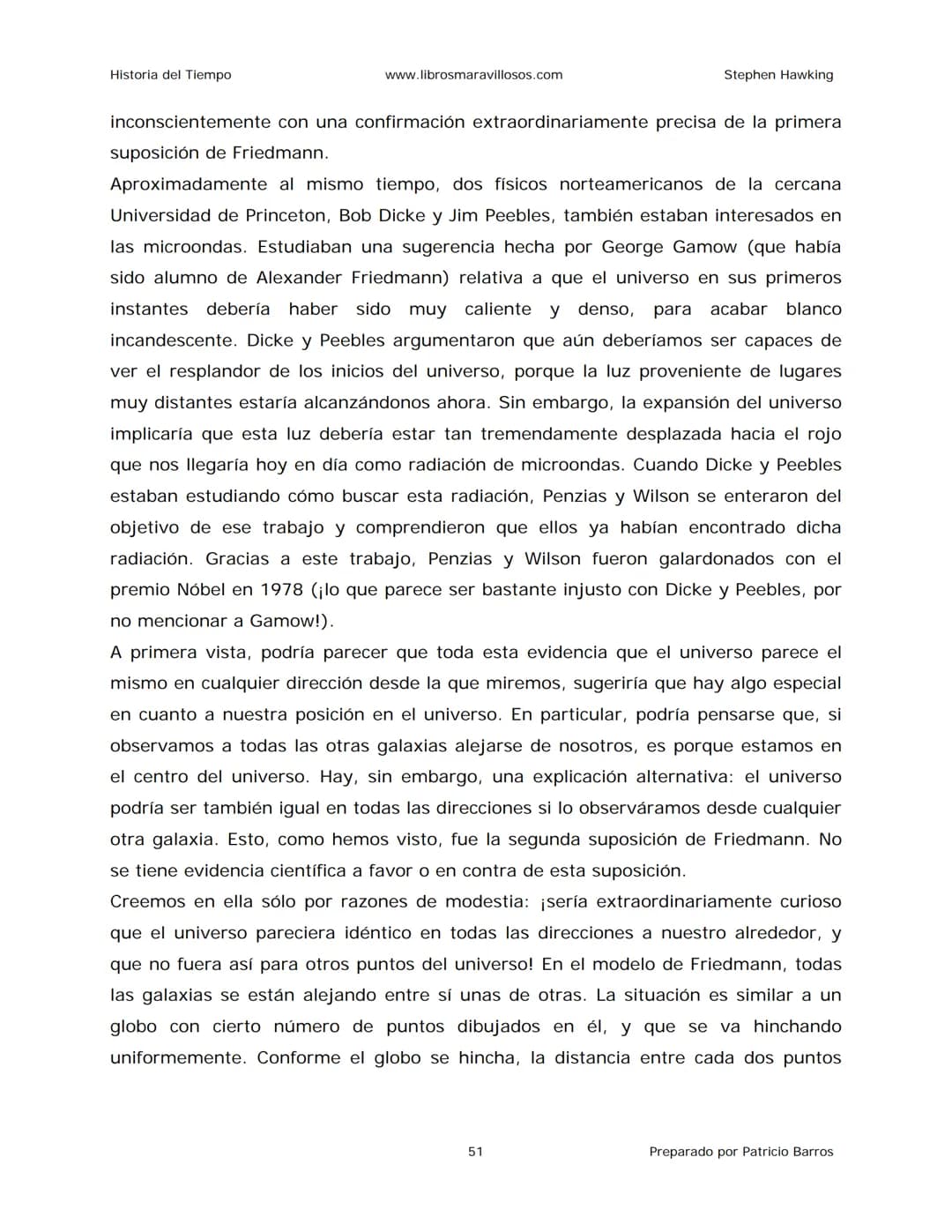 Historia del Tiempo
www.librosmaravillosos.com
Stephen Hawking
Stephen W. Hawking
HISTORIA
DEL TIEMPO
Del big bang a los agujeros negro