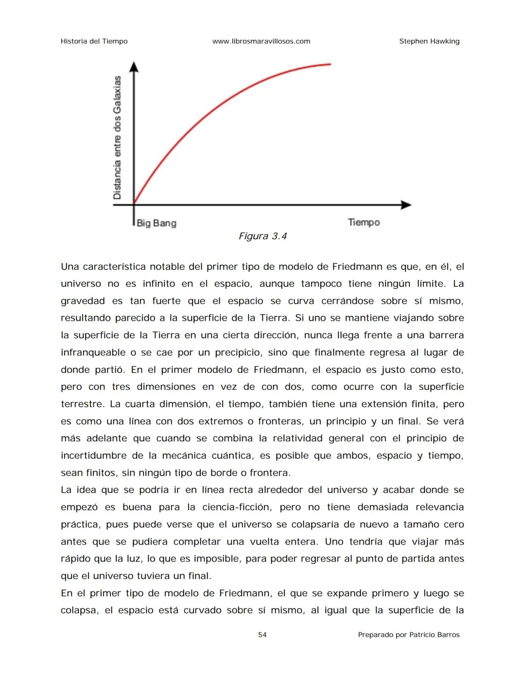 Historia del Tiempo
www.librosmaravillosos.com
Stephen Hawking
Stephen W. Hawking
HISTORIA
DEL TIEMPO
Del big bang a los agujeros negro