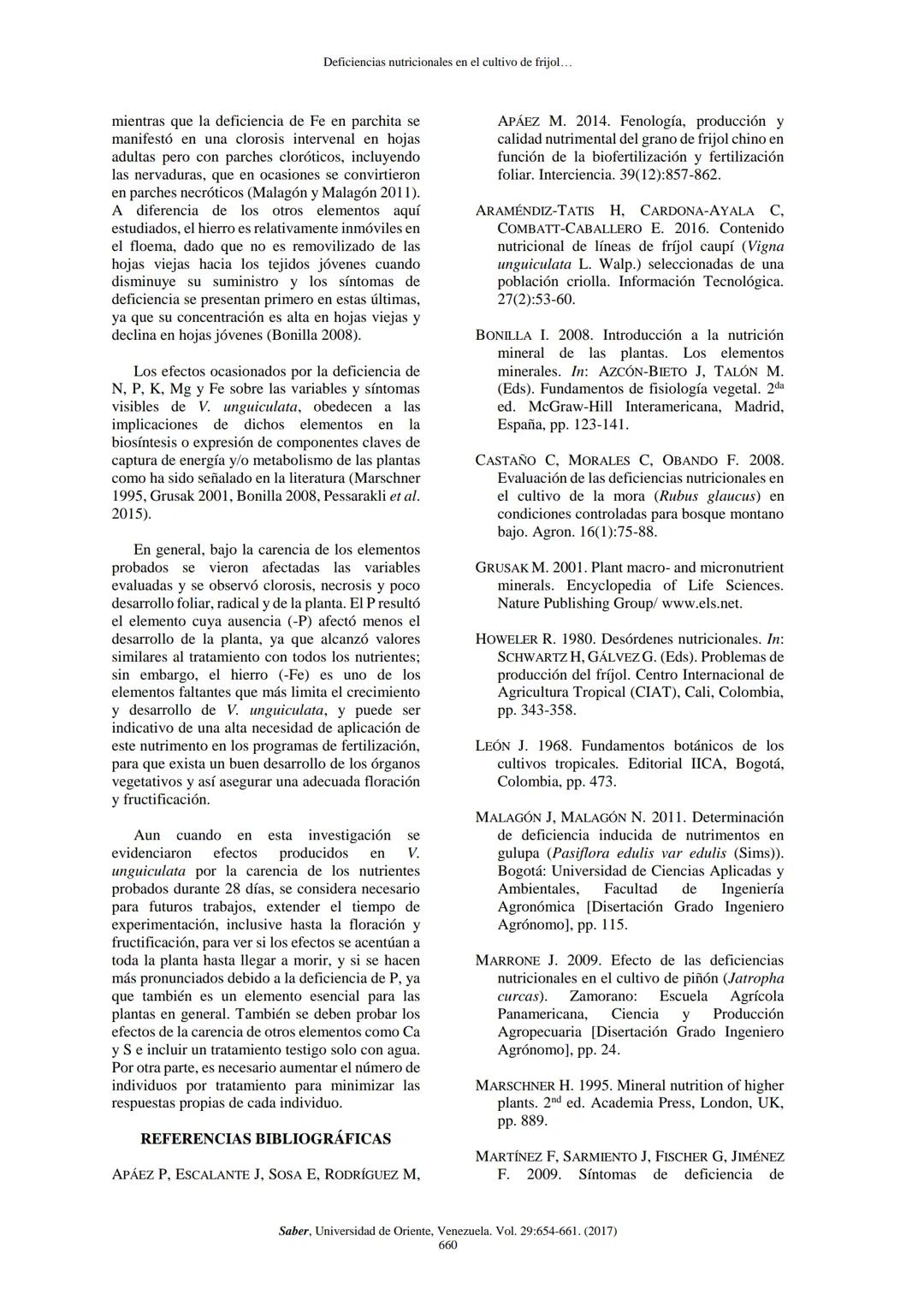 # View metadata, citation and similar papers at core.ac.uk
provided by Universidad de Oriente Venezuela. Consejo de Investigación: Revistas