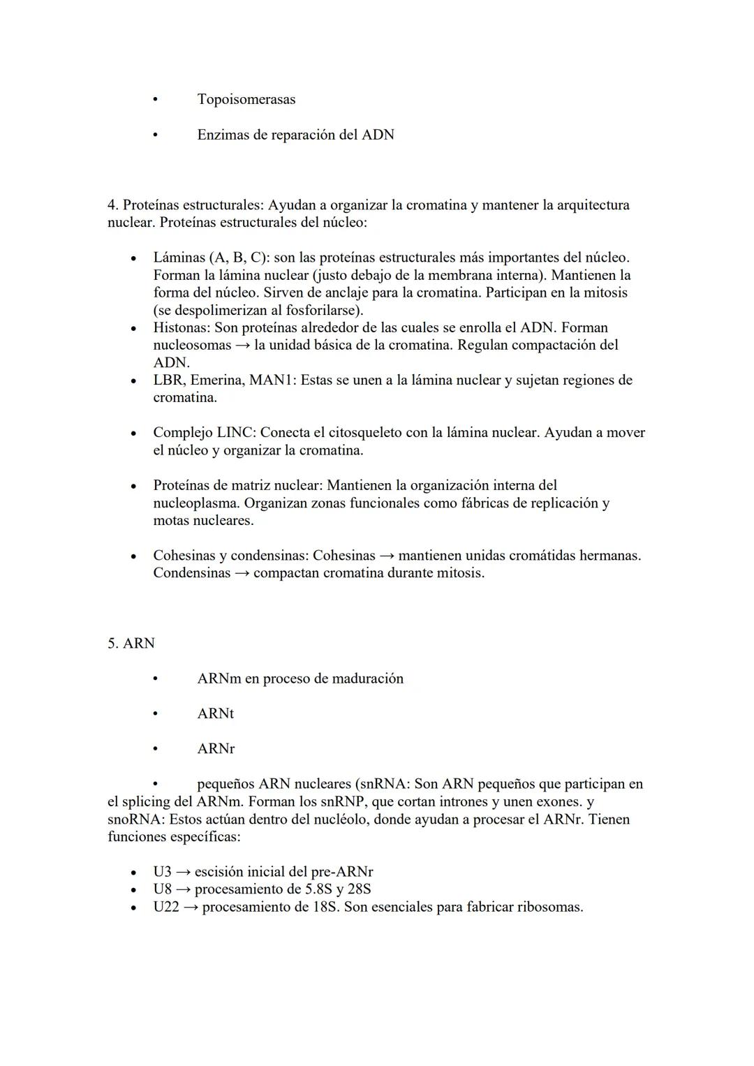 # Núcleo: El núcleo es el organelo central de las células eucariotas y su característica más
distintiva. Es la estructura donde se almacena,