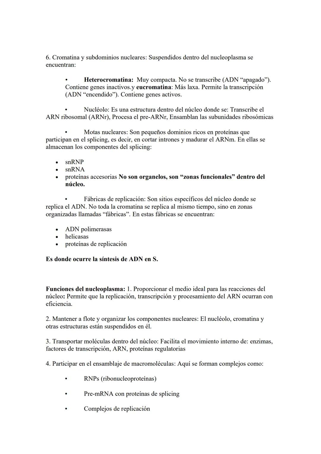 # Núcleo: El núcleo es el organelo central de las células eucariotas y su característica más
distintiva. Es la estructura donde se almacena,