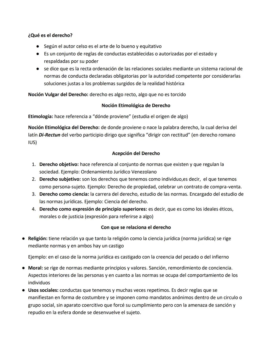 I Parcial
Derecho Civil I
TEMA 1: Nociones Introductorias
Acepciones del vocablo "Derecho"
Derecho según Olaso; "Un objeto cultural" 1er