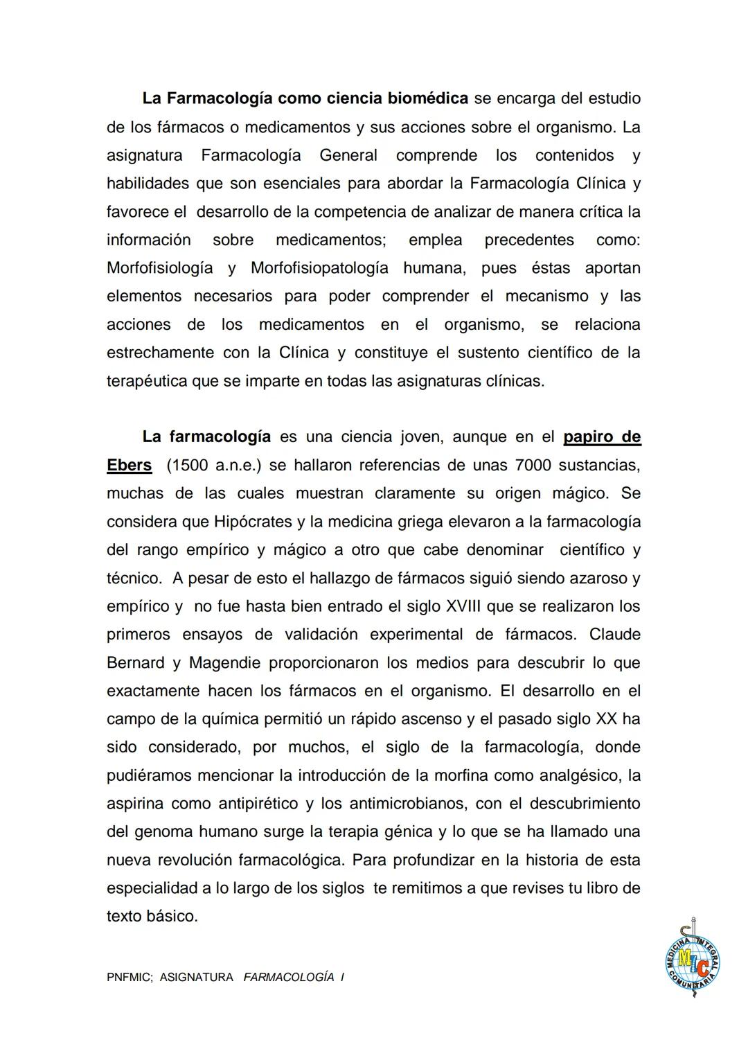RATURNTEGRAL
FARMACOLOGÍA
MEDICIN
ACTIVIDAD ORIENTADORA 01
SÉPTIMO TRIMESTRE
W CO
TERCER AÑO
VI
FARMACOLOGÍA GENERAL.
MUNITANE
PNFMIC; ASIGN