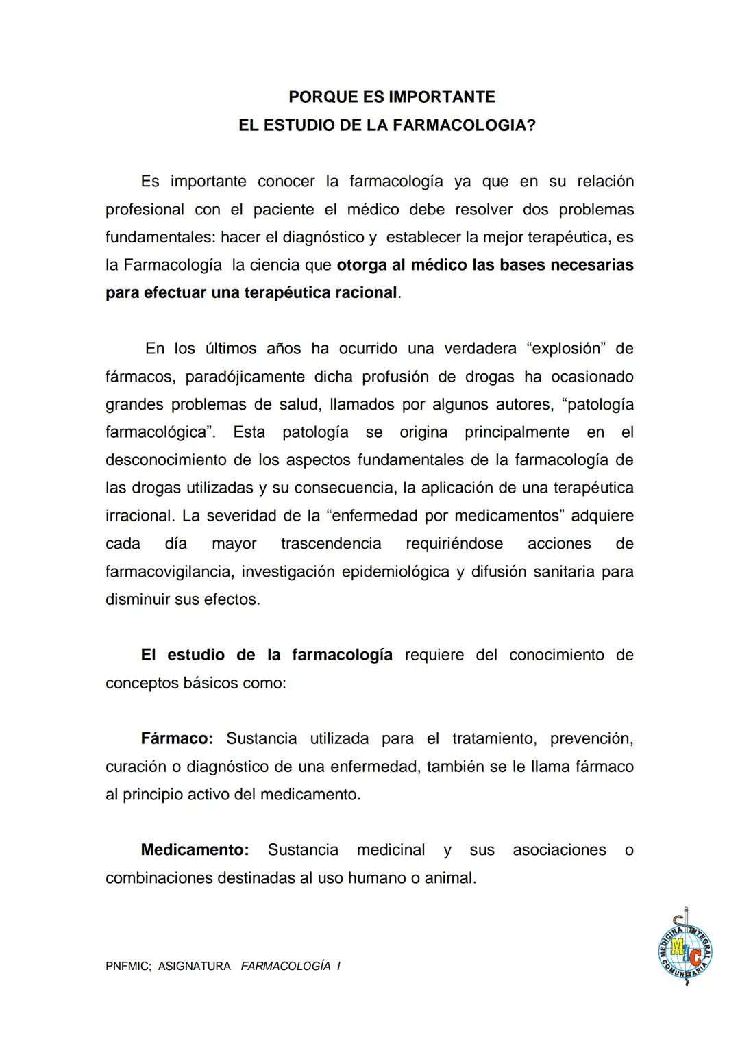 RATURNTEGRAL
FARMACOLOGÍA
MEDICIN
ACTIVIDAD ORIENTADORA 01
SÉPTIMO TRIMESTRE
W CO
TERCER AÑO
VI
FARMACOLOGÍA GENERAL.
MUNITANE
PNFMIC; ASIGN