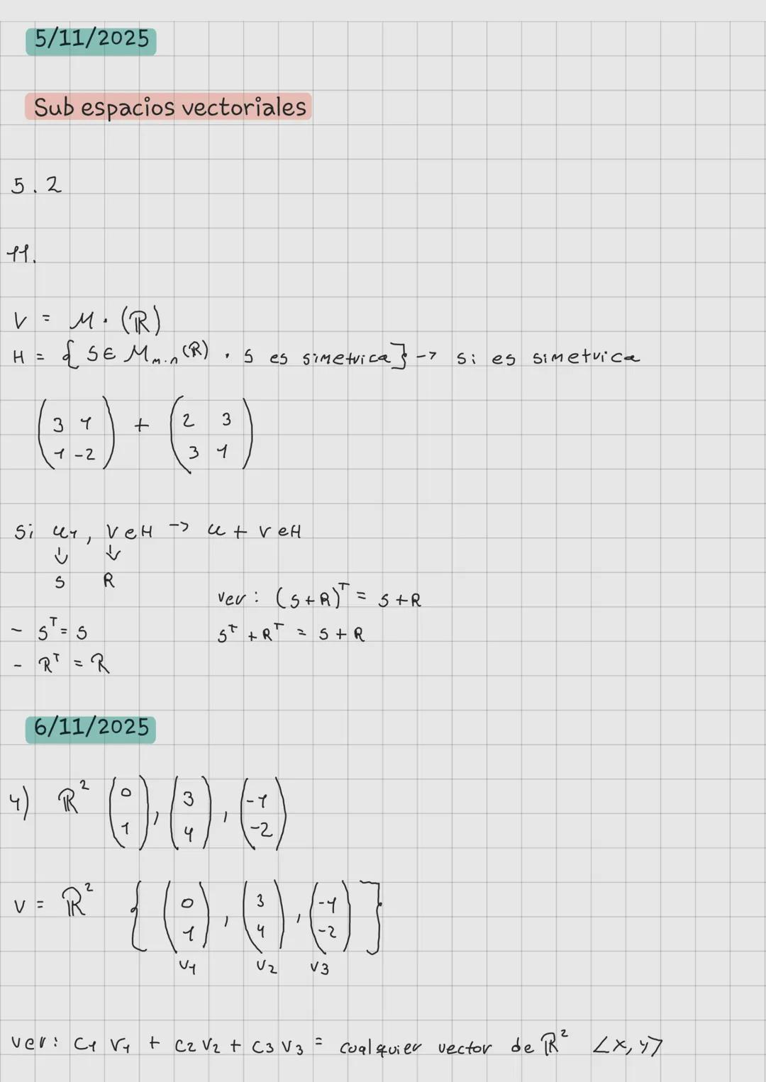 14/08/2025
Temas
- sistemas de ecuaciones lineales
- Matrices
- Determinantes
- Vectores
- Espacios vectoriales
- Transfornaciones lineale