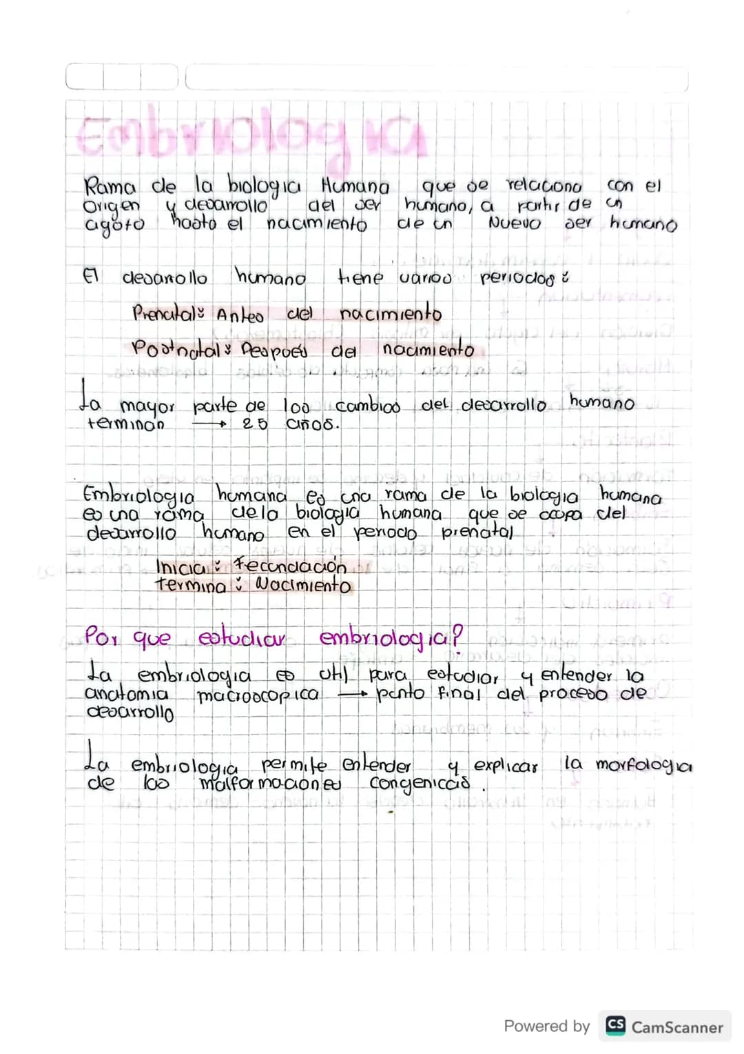 # Embriologia
De estudia el desarrollo del embrión desde la fecunciación
hasta el nacimiento be enfoca En los procevod de formación,
crecim