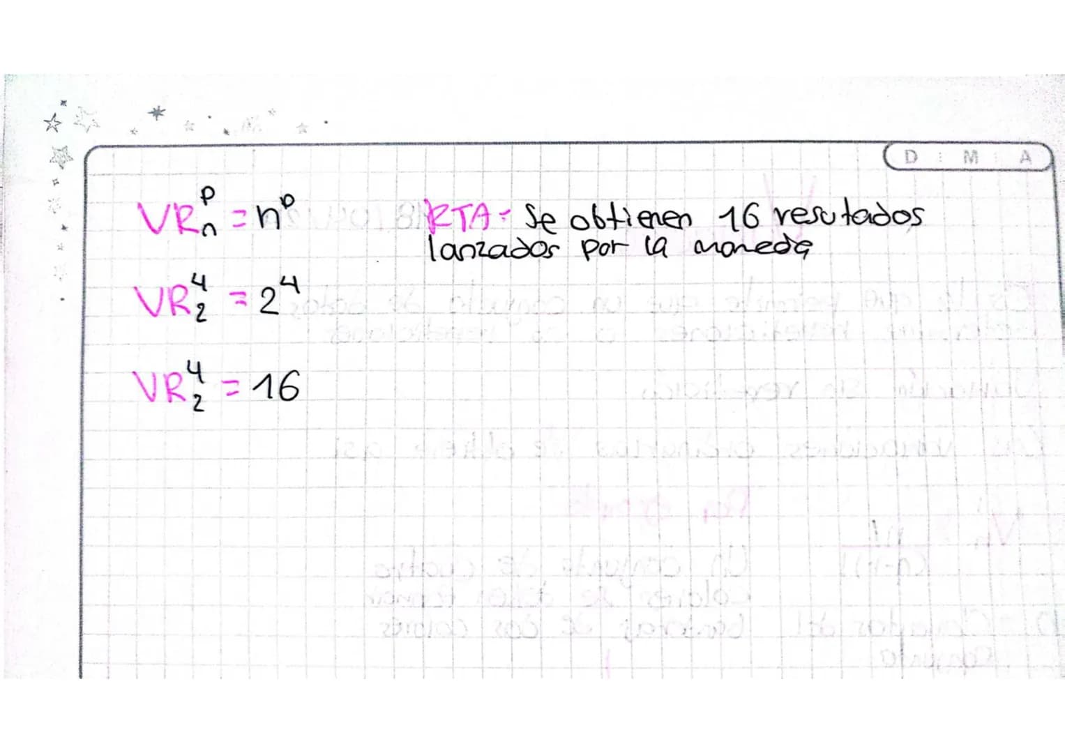 # Variación
18/04/24
Es la que permite que un conjunto de datos determine repeticiones o no repeticiones
## Variación sin repetición
Las va