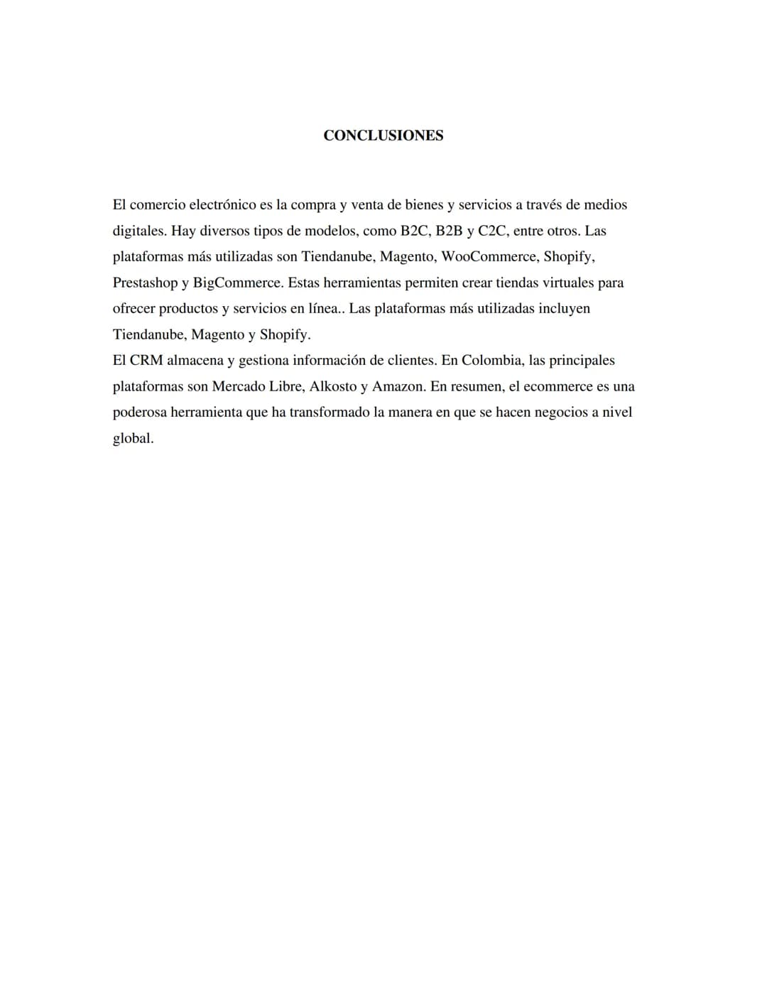 # Tabla de Contenidos
¿Qué Es El Comercio Electronico?1
Tipos De Comercio Electronico;Error! Marcador no definido.
Plataformas Mas Utilizad