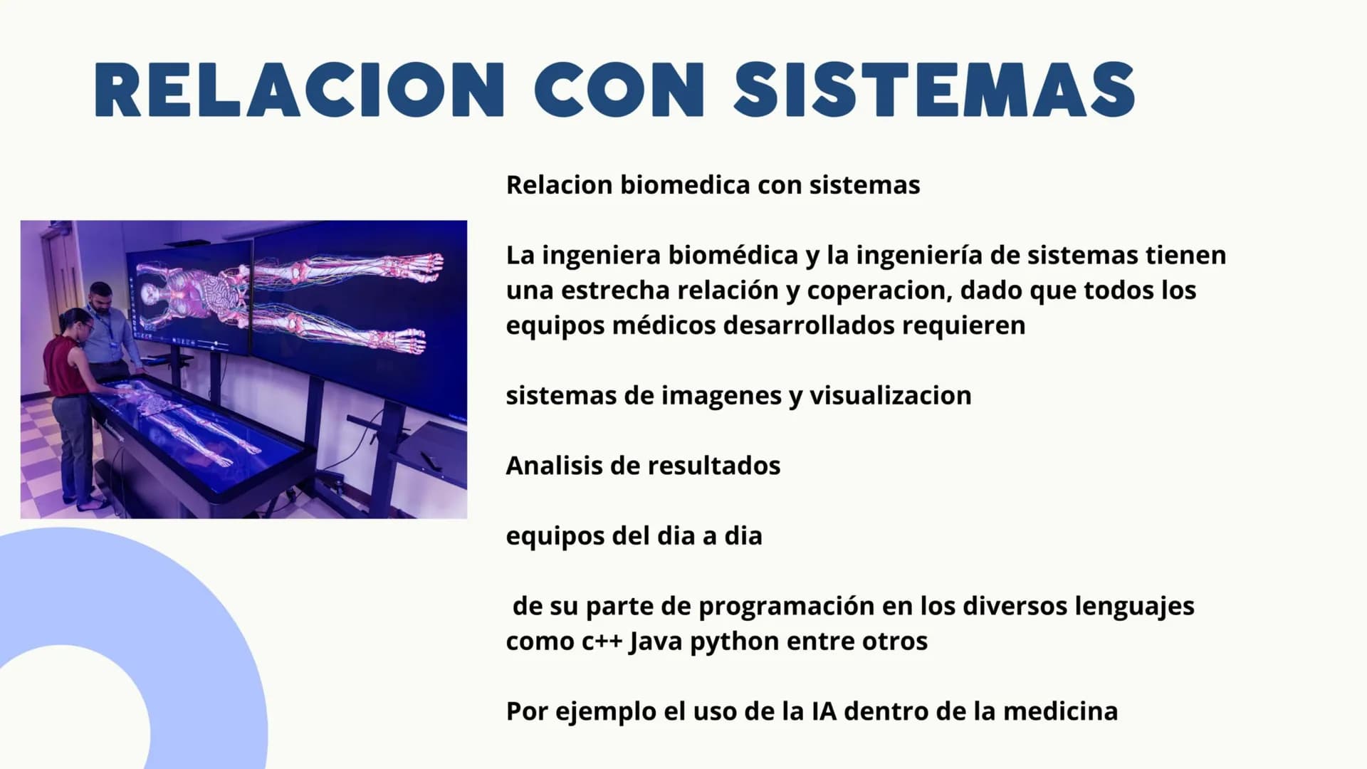 # RELACION CON MECANICA
La relación entre la ingeniería biomédica y la ingeniería mecánica es estrecha y significativa, ya que ambas discip