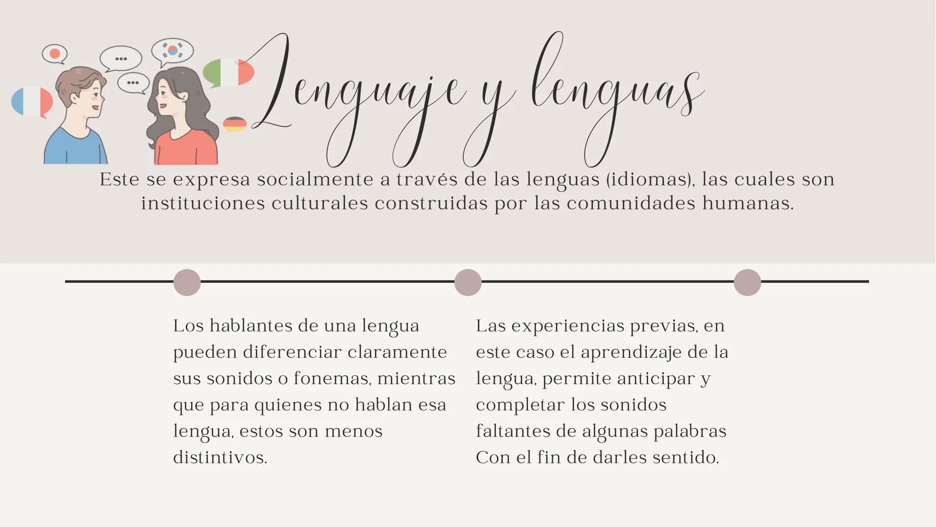 # Generalidades
## El lenguaje...
Es un conjunto de capacidades que permiten utilizar sonidos para crear signos o símbolos arbitrarios.
##