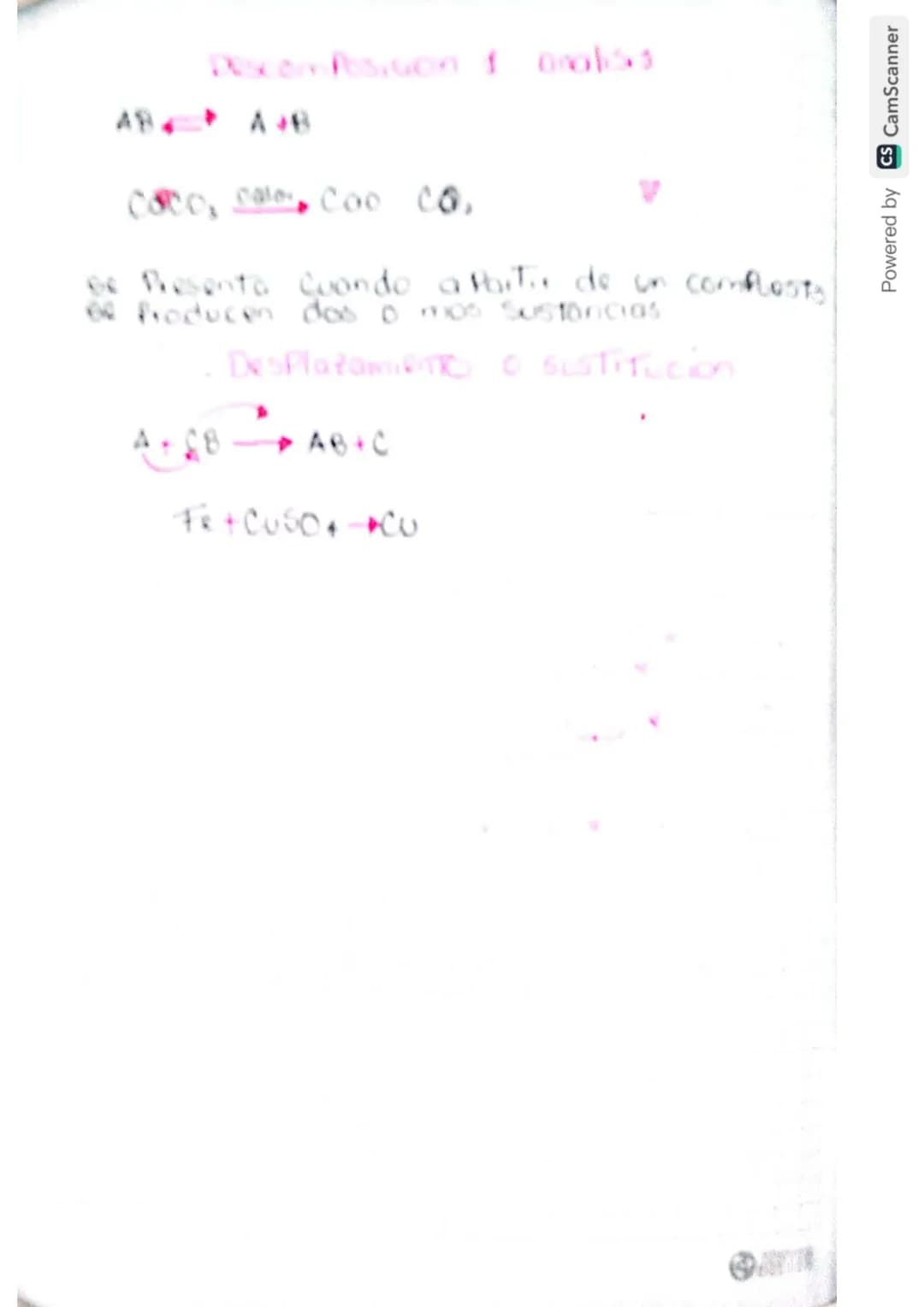 ## Reacciones Quimicas
21-02-24
Una reaccion quimica es un proceso quimico en el cual unas sustancias, denominadas reactivos, se transforma