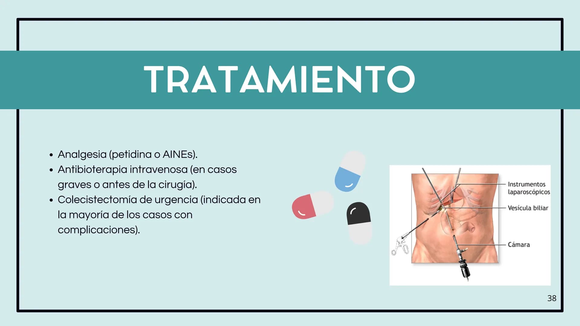# FORMACIÓN DE LA BILIS
* Colesterol
* Electrolitos y
agua
* Sales Biliares
* Bilirrubina
* Fosfolipidos
Canal biliar
Arteri