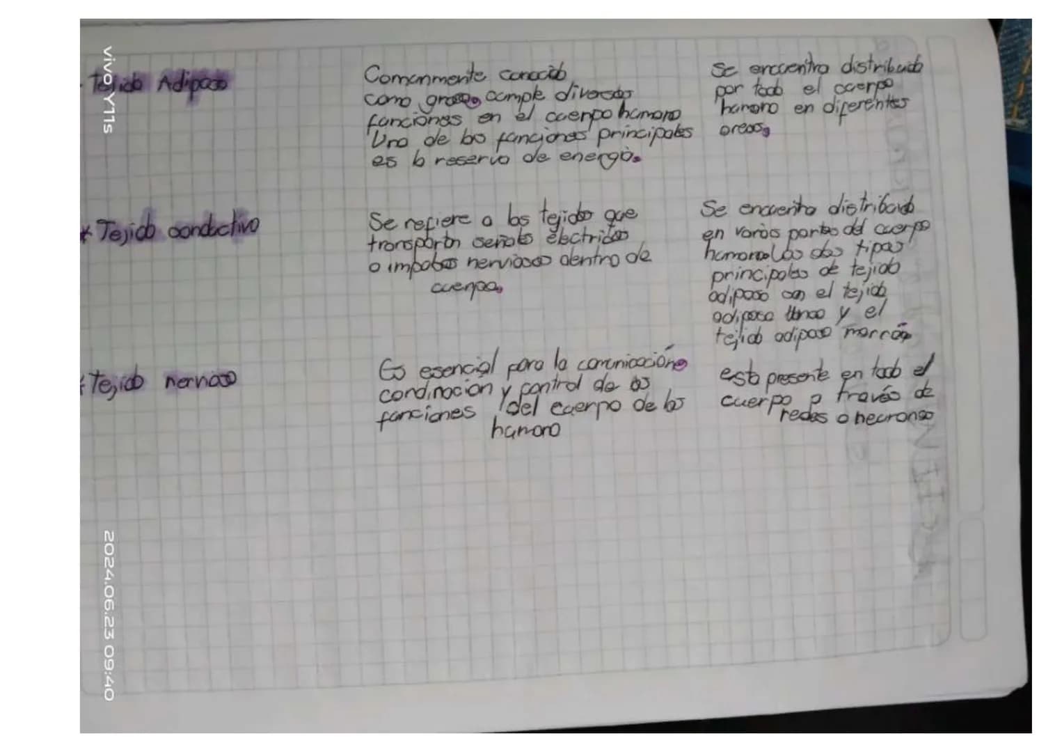 ## Unidad 6.
# Los tejidos en los animales
* Las tejidos animales. son grupas de celblos especializados en fonciones especificos en diferent