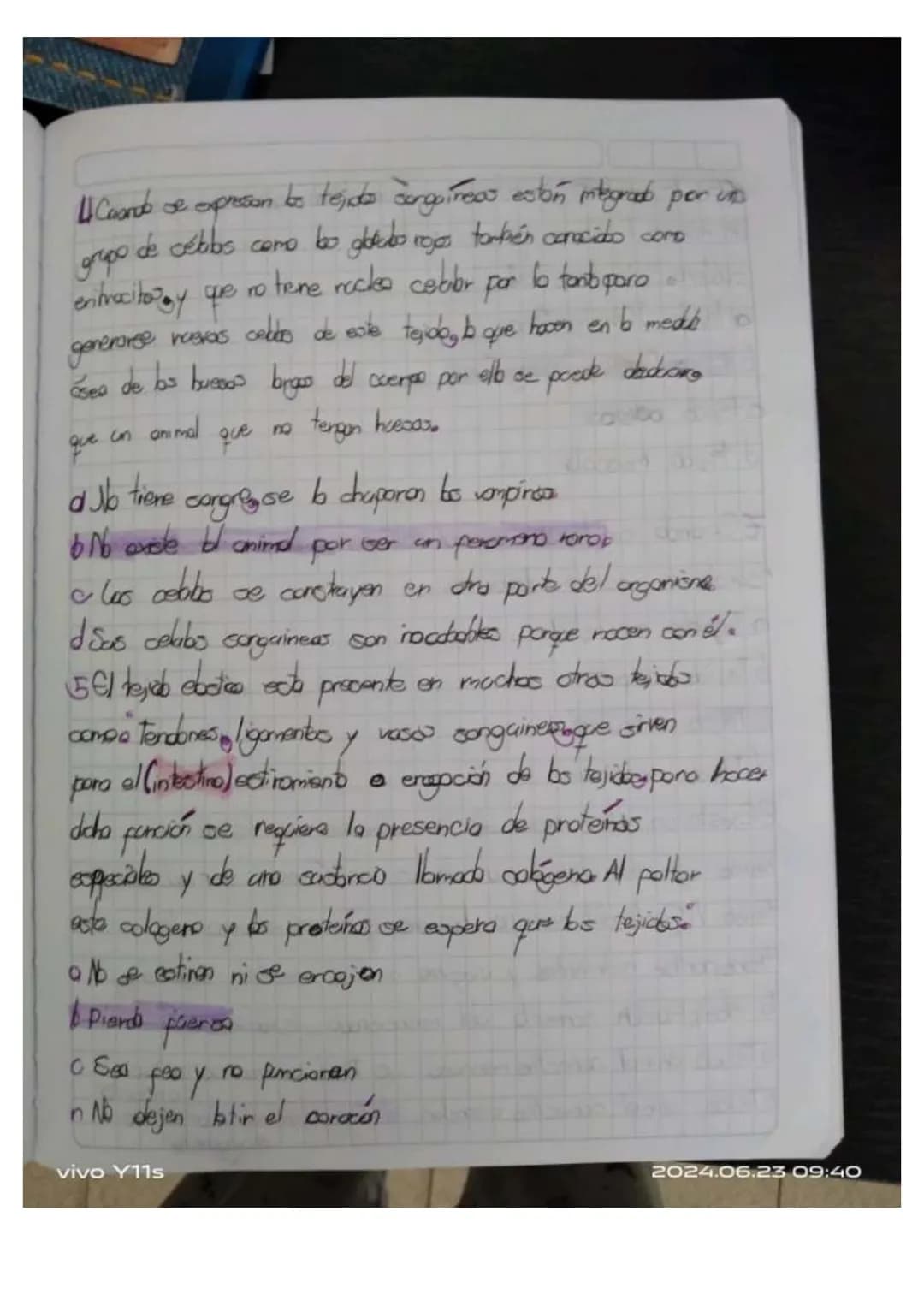 ## Unidad 6.
# Los tejidos en los animales
* Las tejidos animales. son grupas de celblos especializados en fonciones especificos en diferent