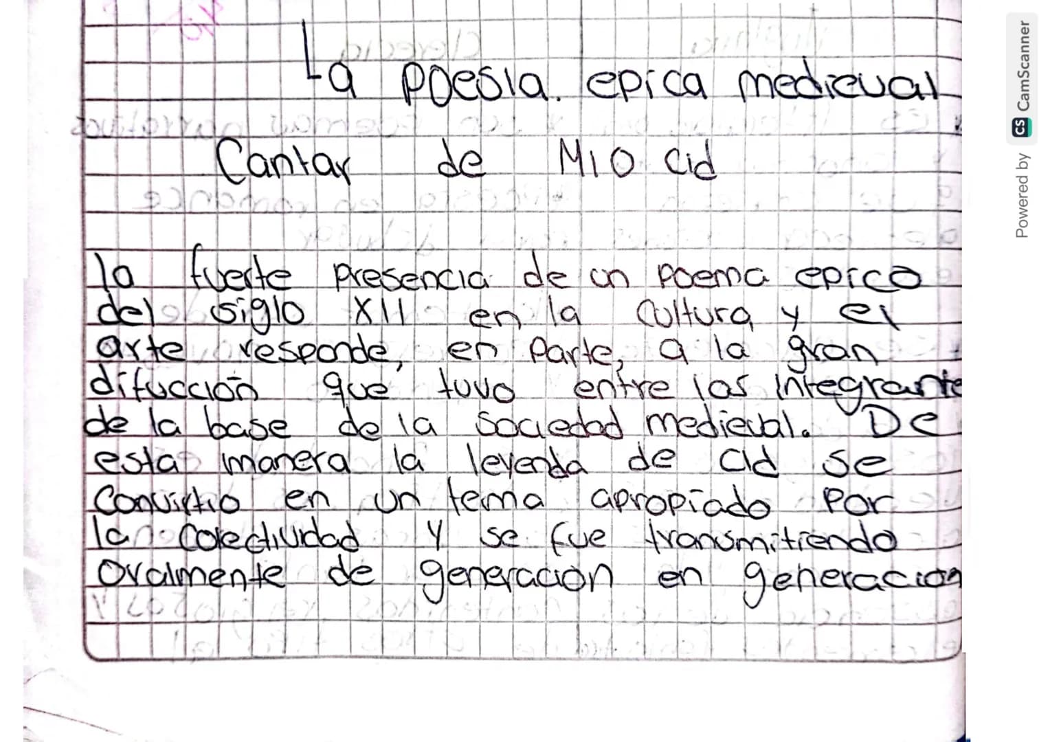 La poesia, epica medieval
Cantar de MIO Cid
la fuerte presencia de un poema epico
del siglo XII en la cultura y el
arte responde, en parte,