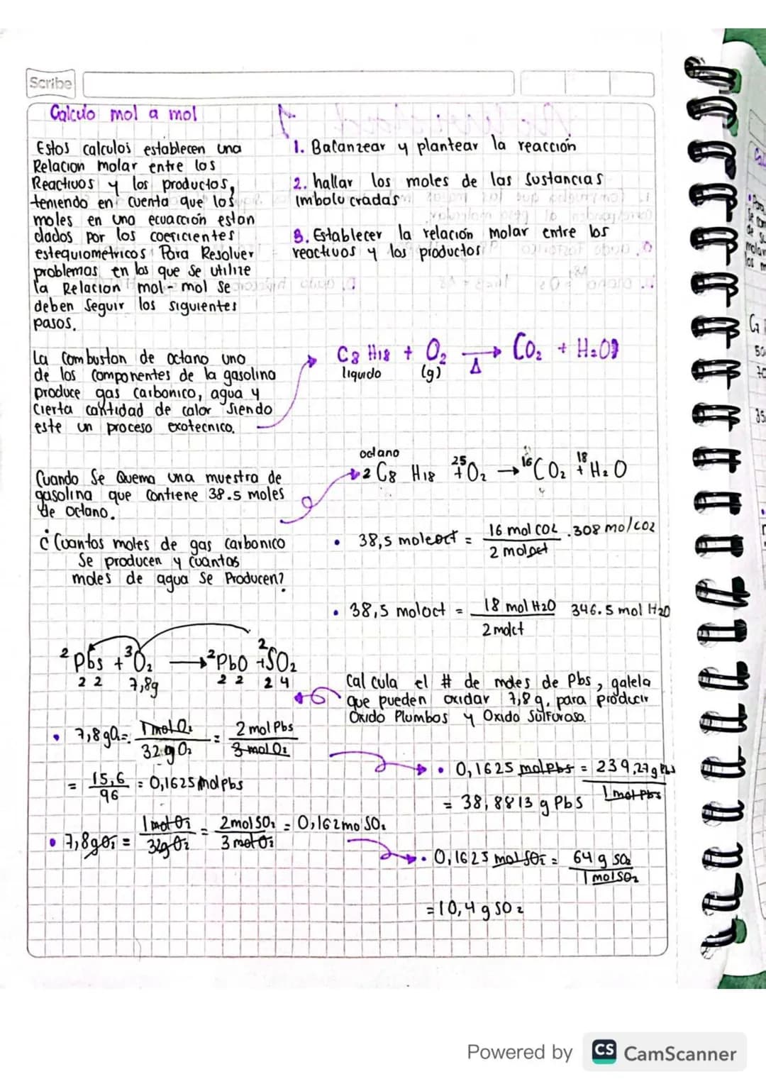 Scribe
# Reactivo limite
Para determinar el reactivo limite en una reaccion quimica deben tenerse
en cuenta los siguientes pasos: gal
* util