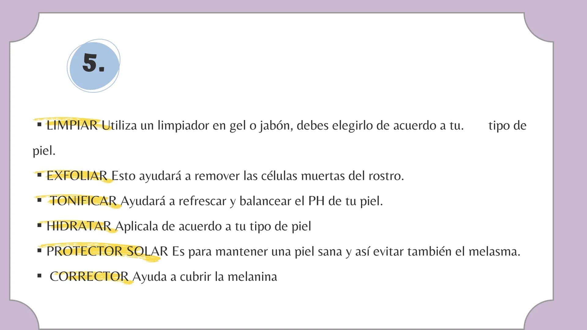 # Tabla de contenido
1. ¿Que es ?
4. ¿Como corregirlo?
2. Tipos de Melasma
5. ¿Se puede maquillar?
3. Productos para tratarlo 1.
## ¿Que es